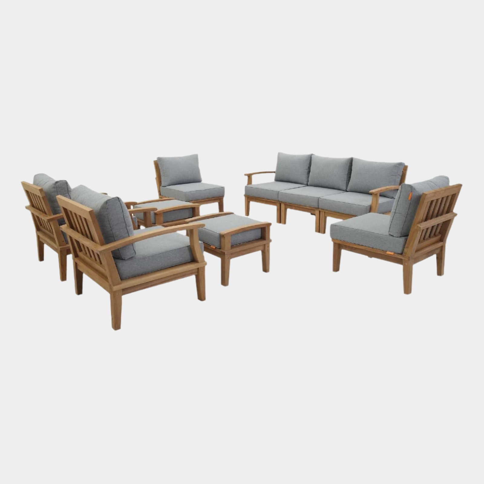 Marina 9 Piece Outdoor Patio Teak Set