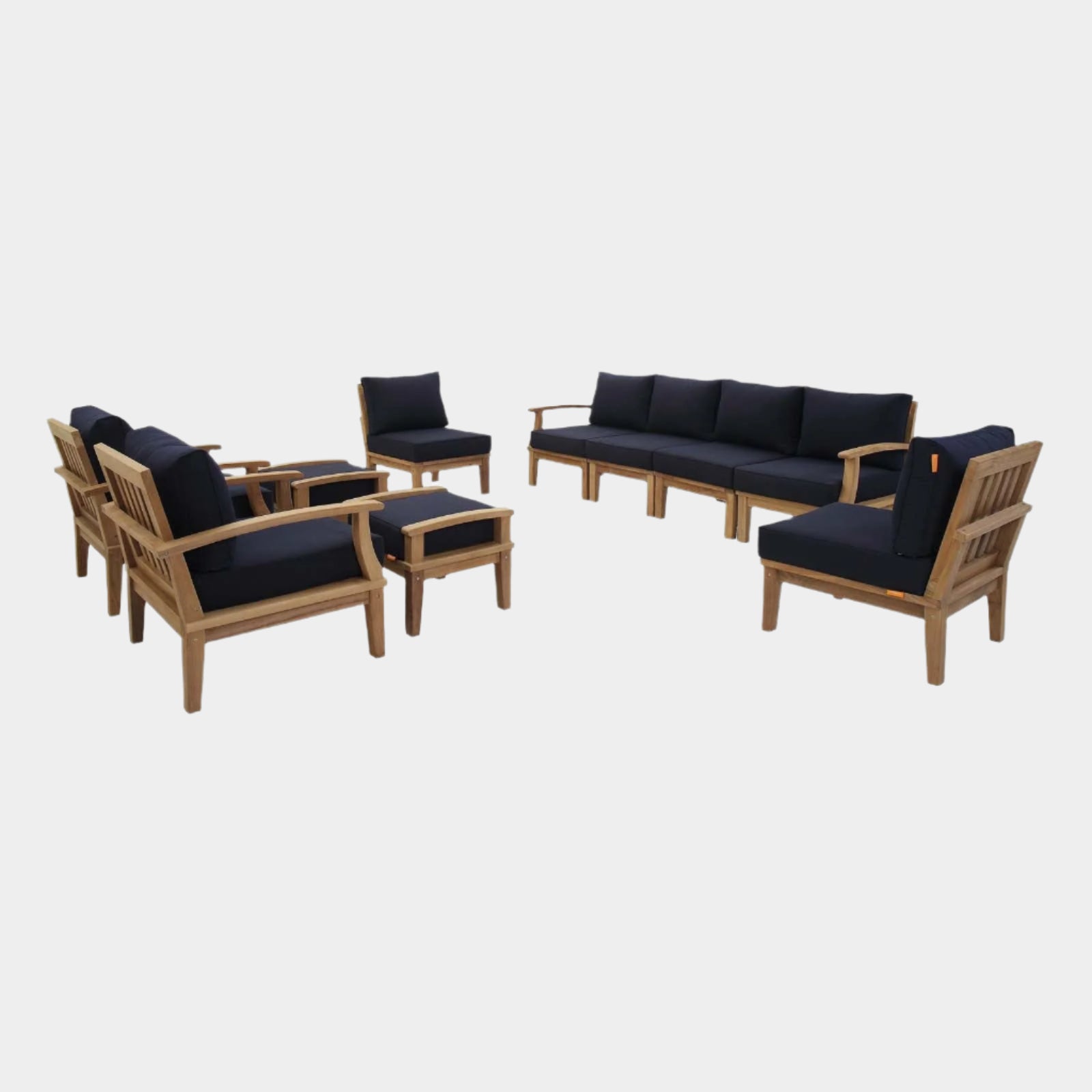 Marina 10 Piece Outdoor Patio Teak Set