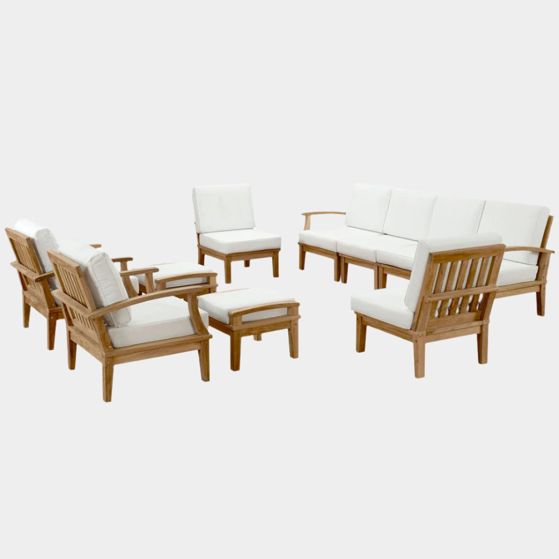 Marina 10 Piece Outdoor Patio Teak Set