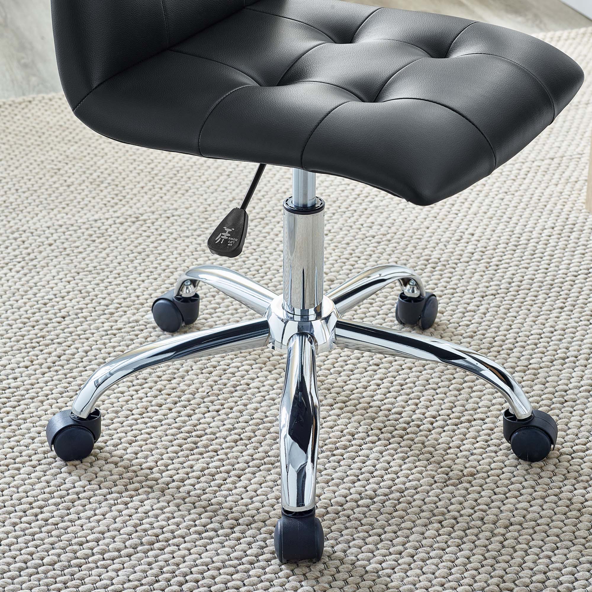 Chaise de bureau sans accoudoirs à dossier moyen Prim