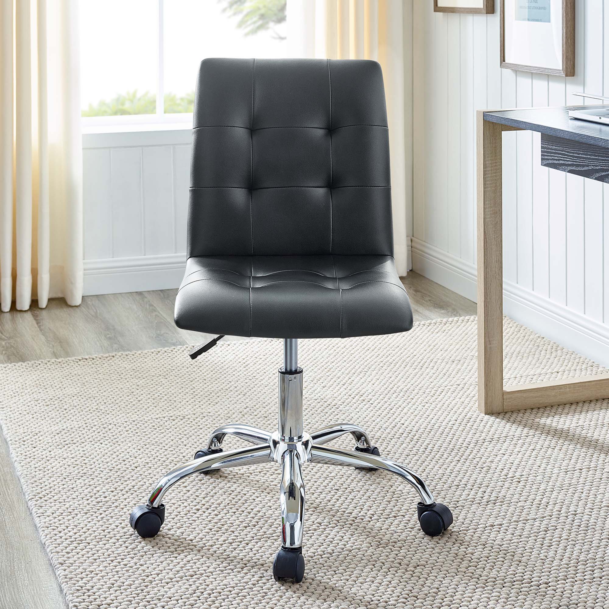 Chaise de bureau sans accoudoirs à dossier moyen Prim