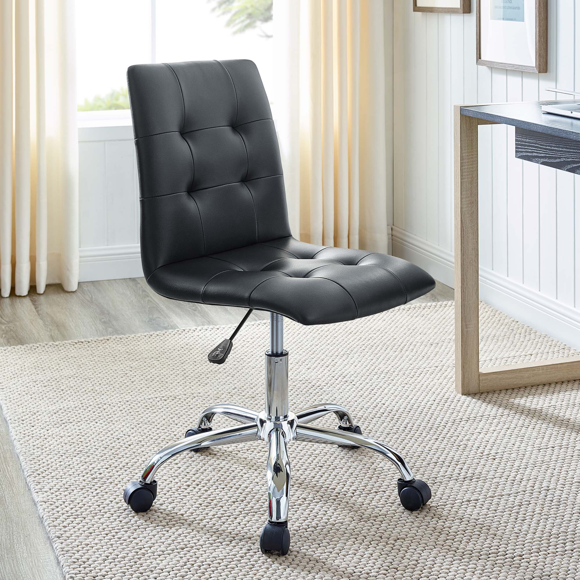 Chaise de bureau sans accoudoirs à dossier moyen Prim