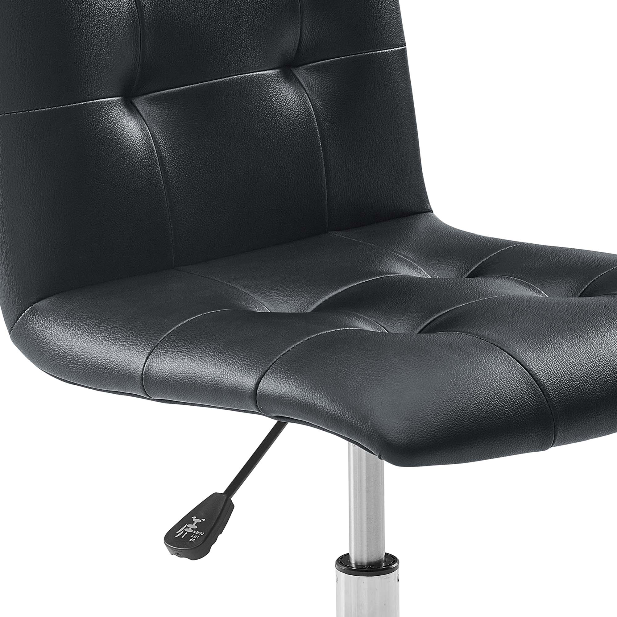 Chaise de bureau sans accoudoirs à dossier moyen Prim