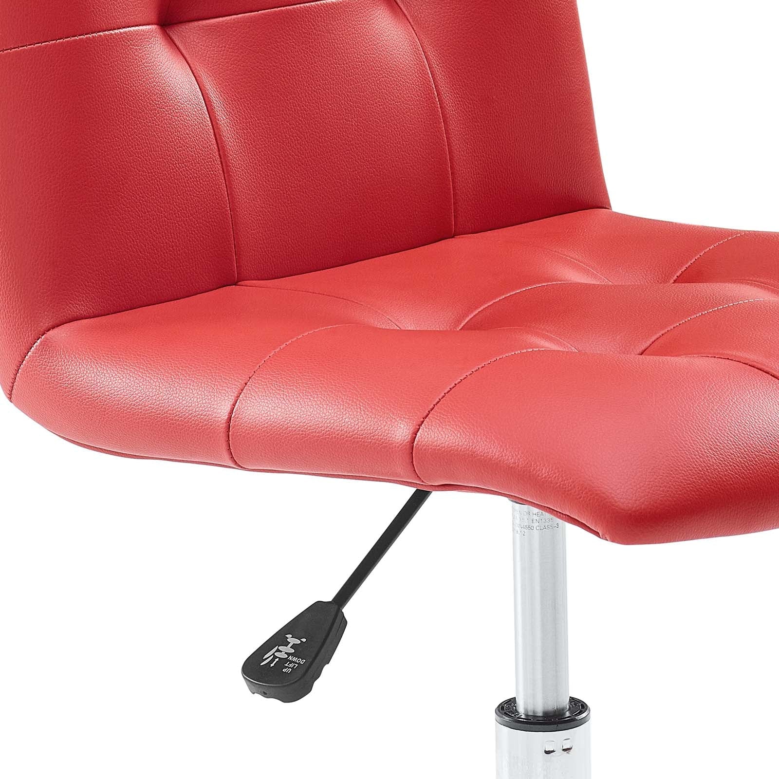 Chaise de bureau sans accoudoirs à dossier moyen Prim