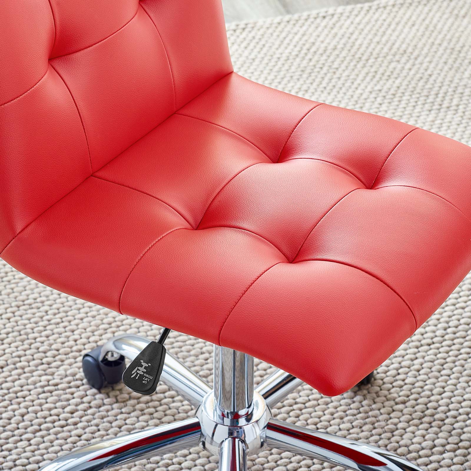 Chaise de bureau sans accoudoirs à dossier moyen Prim
