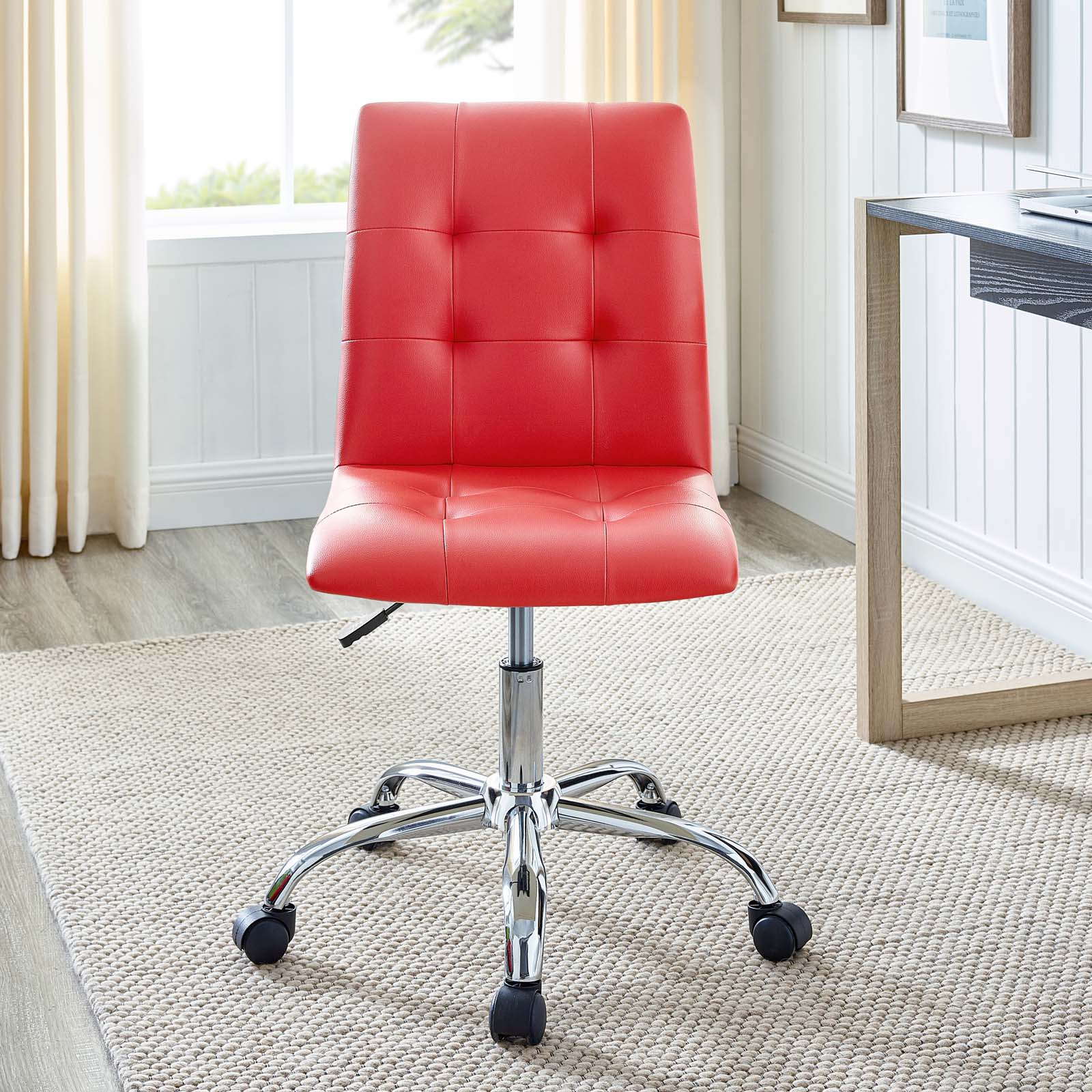 Chaise de bureau sans accoudoirs à dossier moyen Prim