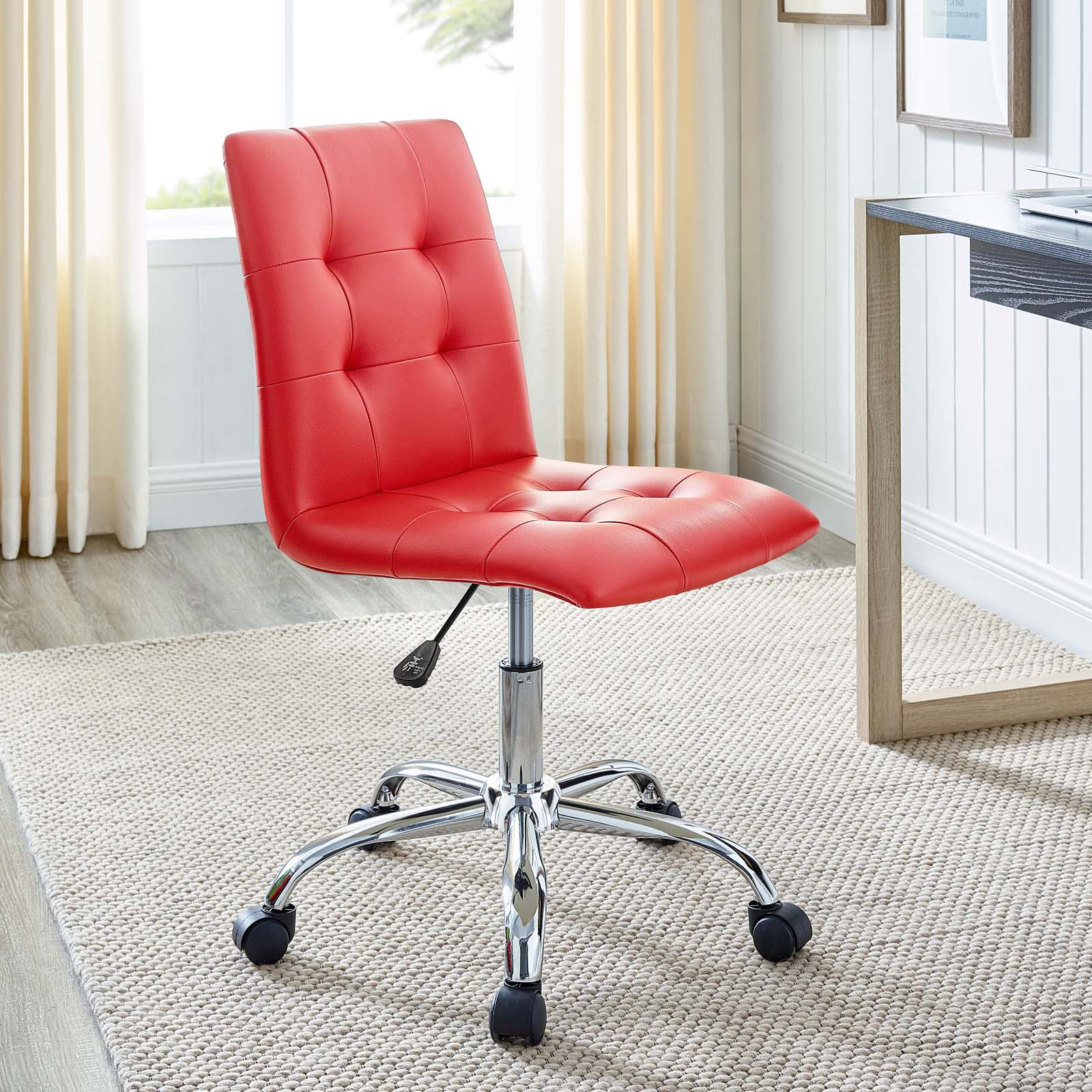 Chaise de bureau sans accoudoirs à dossier moyen Prim