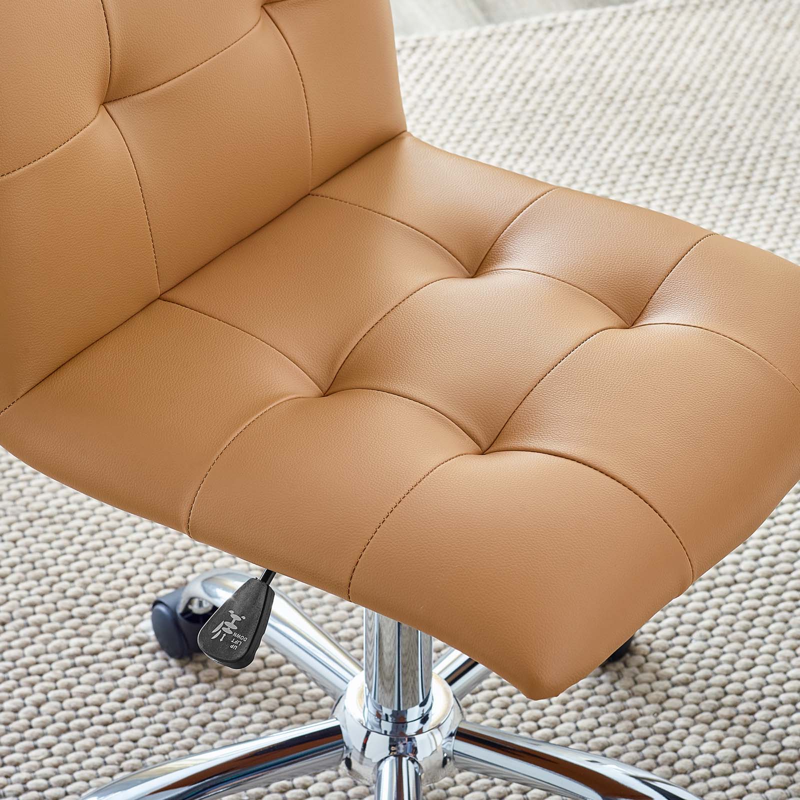Chaise de bureau sans accoudoirs à dossier moyen Prim