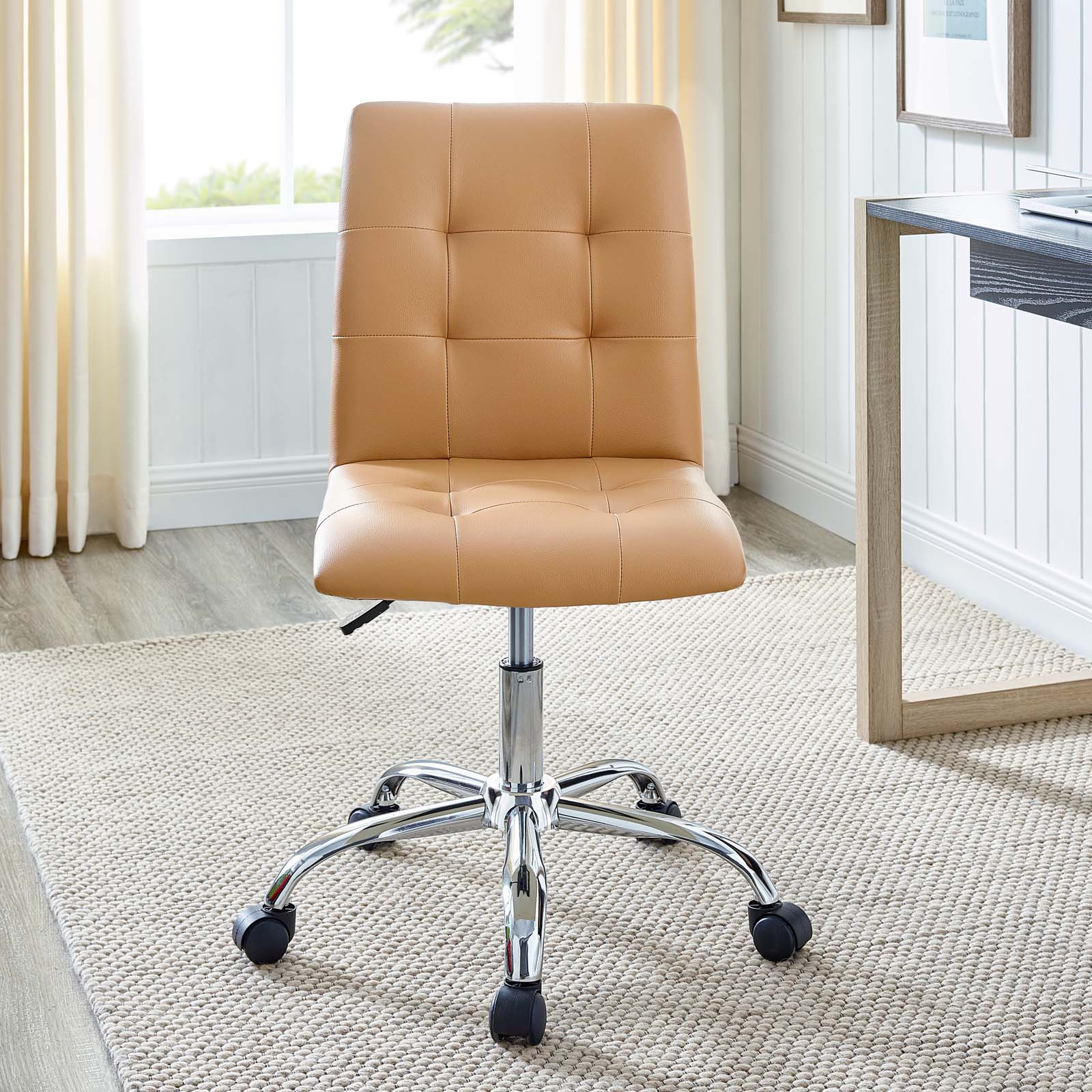 Chaise de bureau sans accoudoirs à dossier moyen Prim