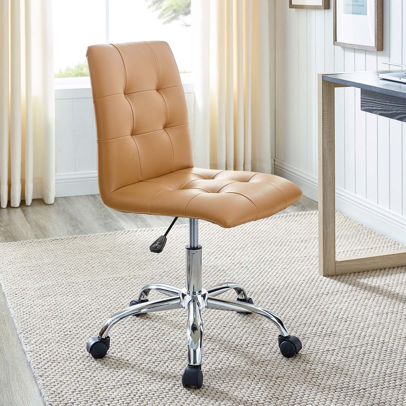 Chaise de bureau sans accoudoirs à dossier moyen Prim