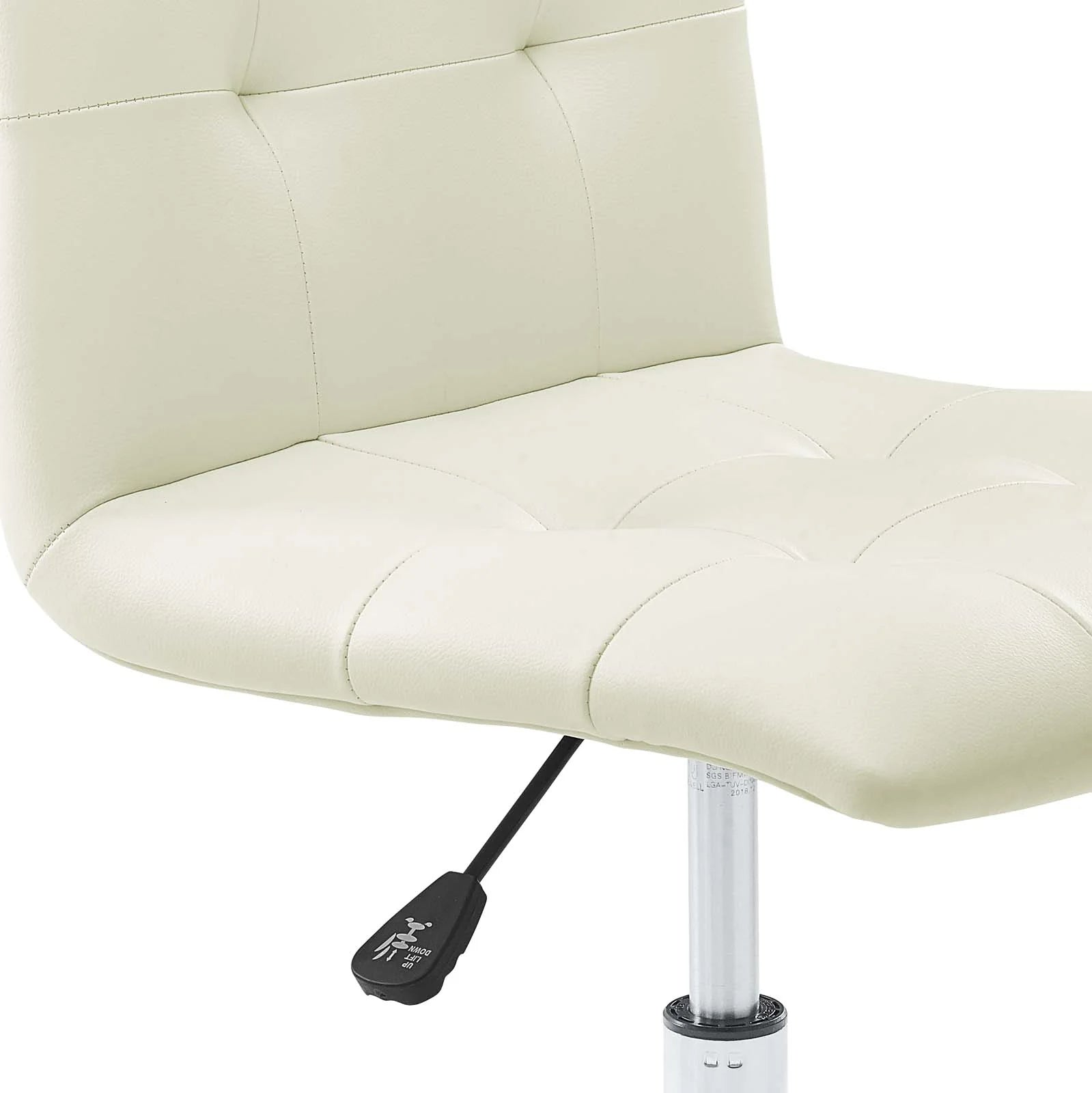 Chaise de bureau sans accoudoirs à dossier moyen Prim