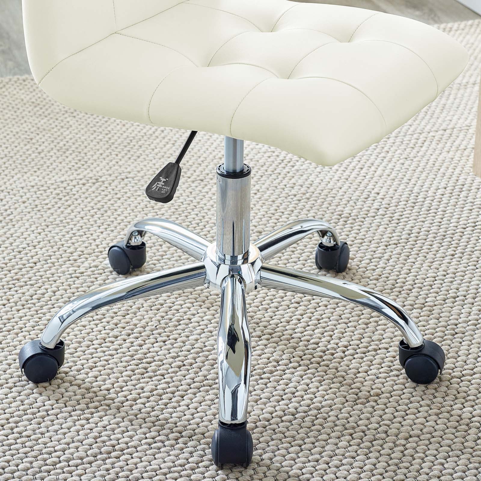 Chaise de bureau sans accoudoirs à dossier moyen Prim
