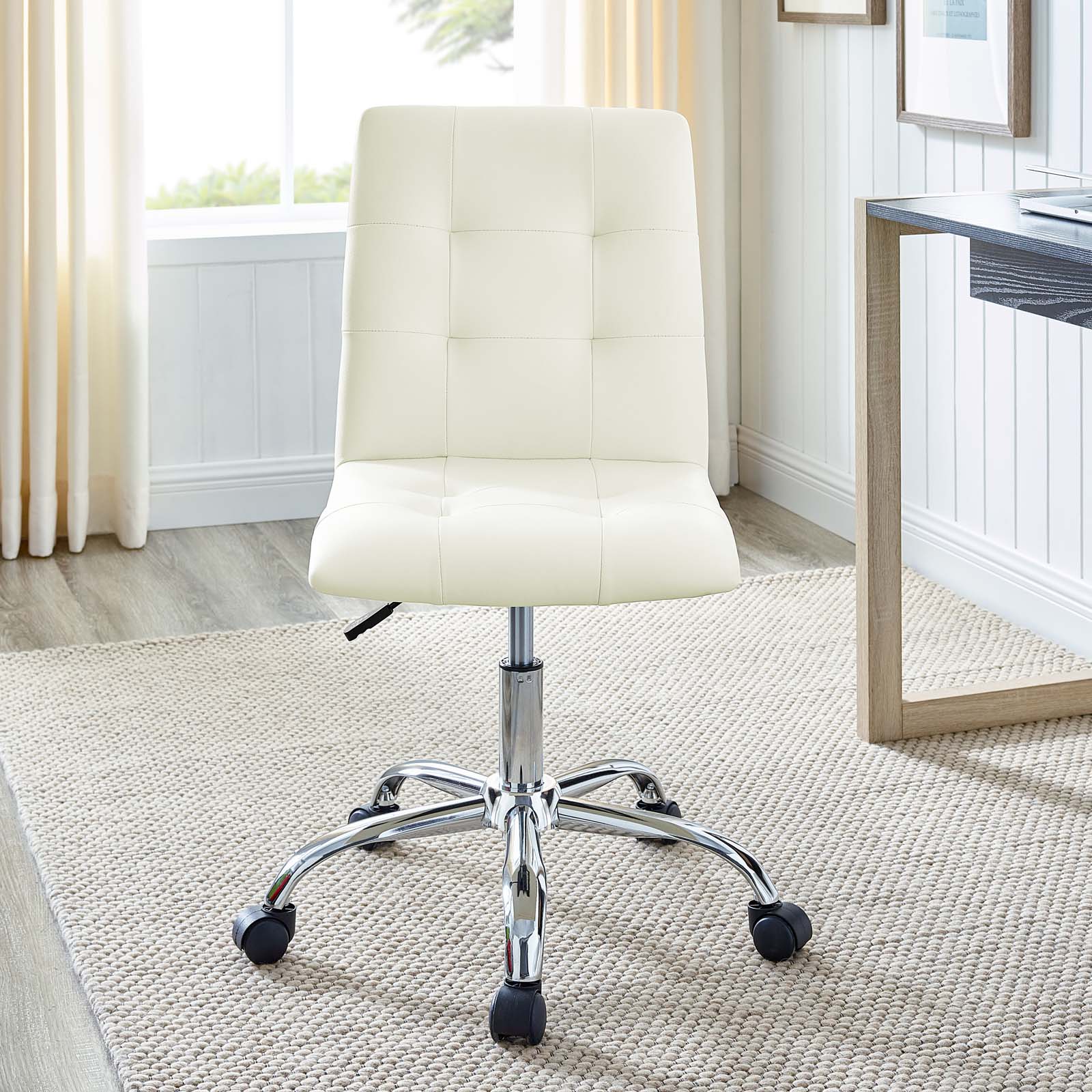 Chaise de bureau sans accoudoirs à dossier moyen Prim