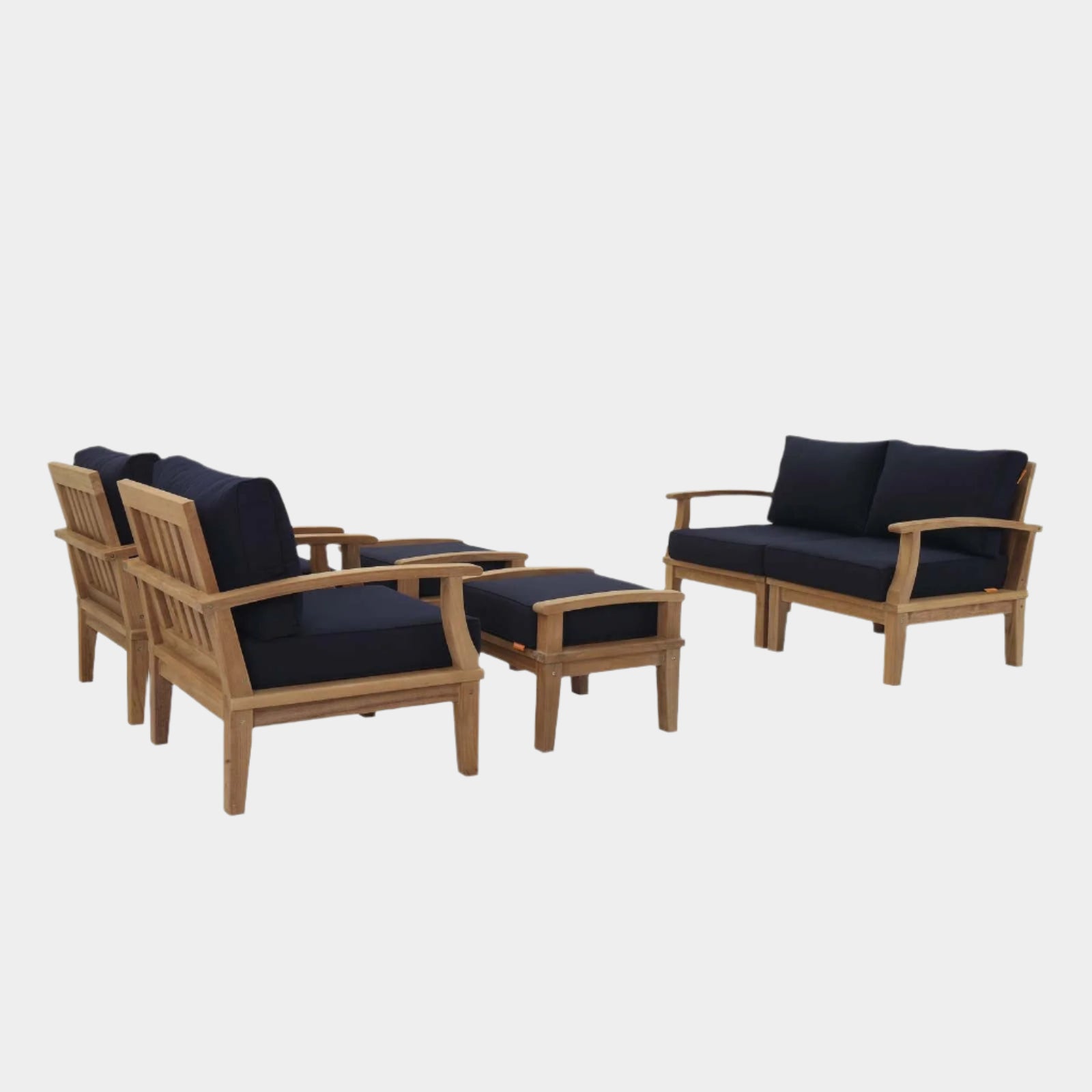 Marina 6 Piece Outdoor Patio Teak Set