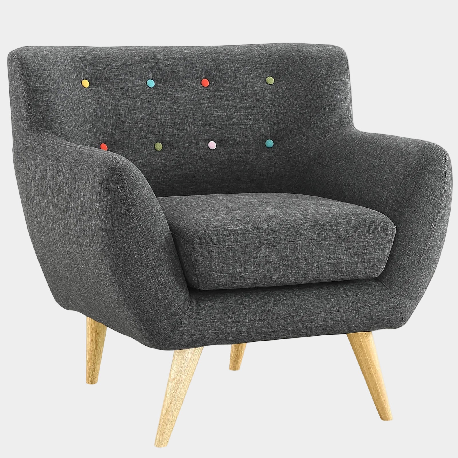 Remark Upholstered Fabric Armchair in Gray