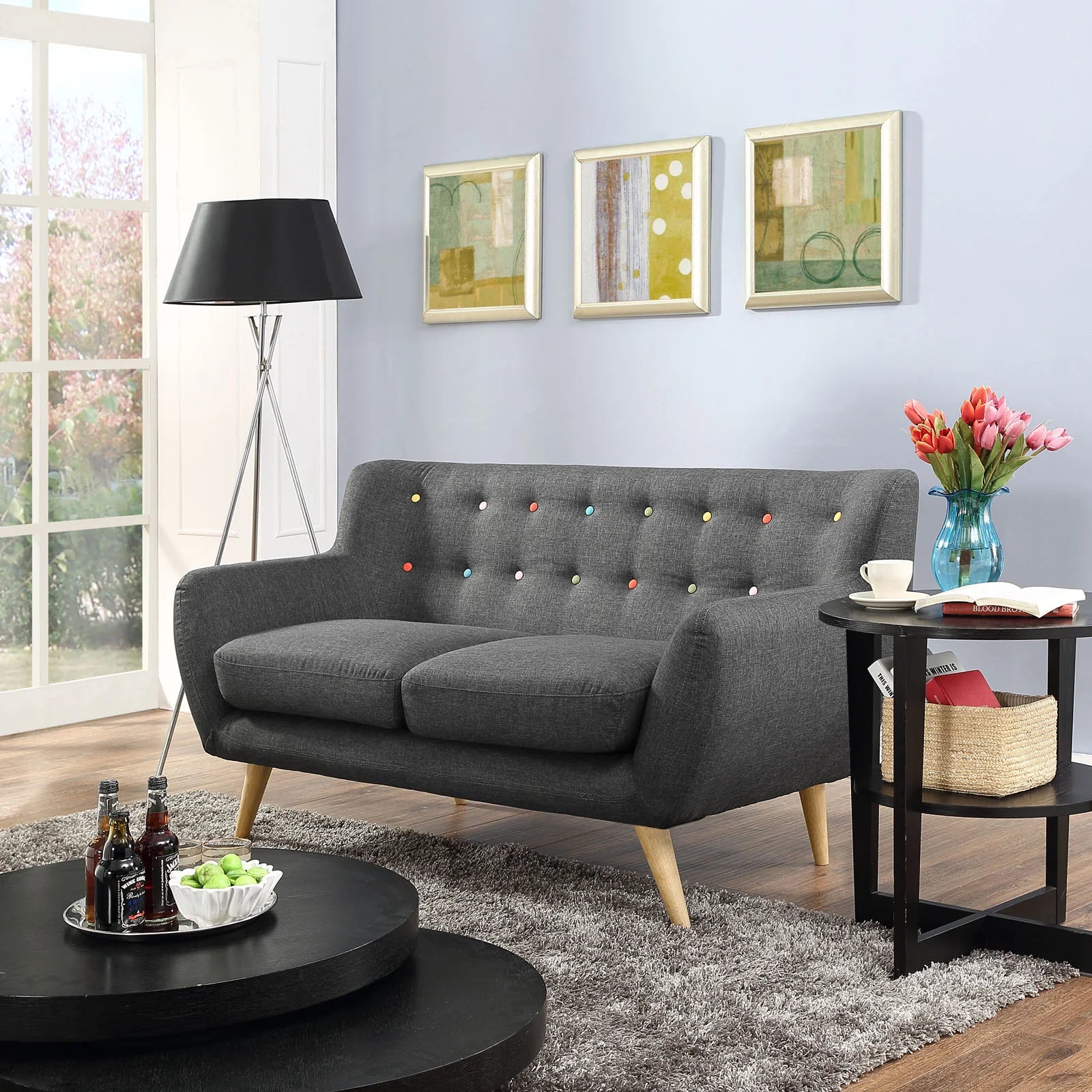Chaise sans accoudoirs rembourrée en duvet Commix
