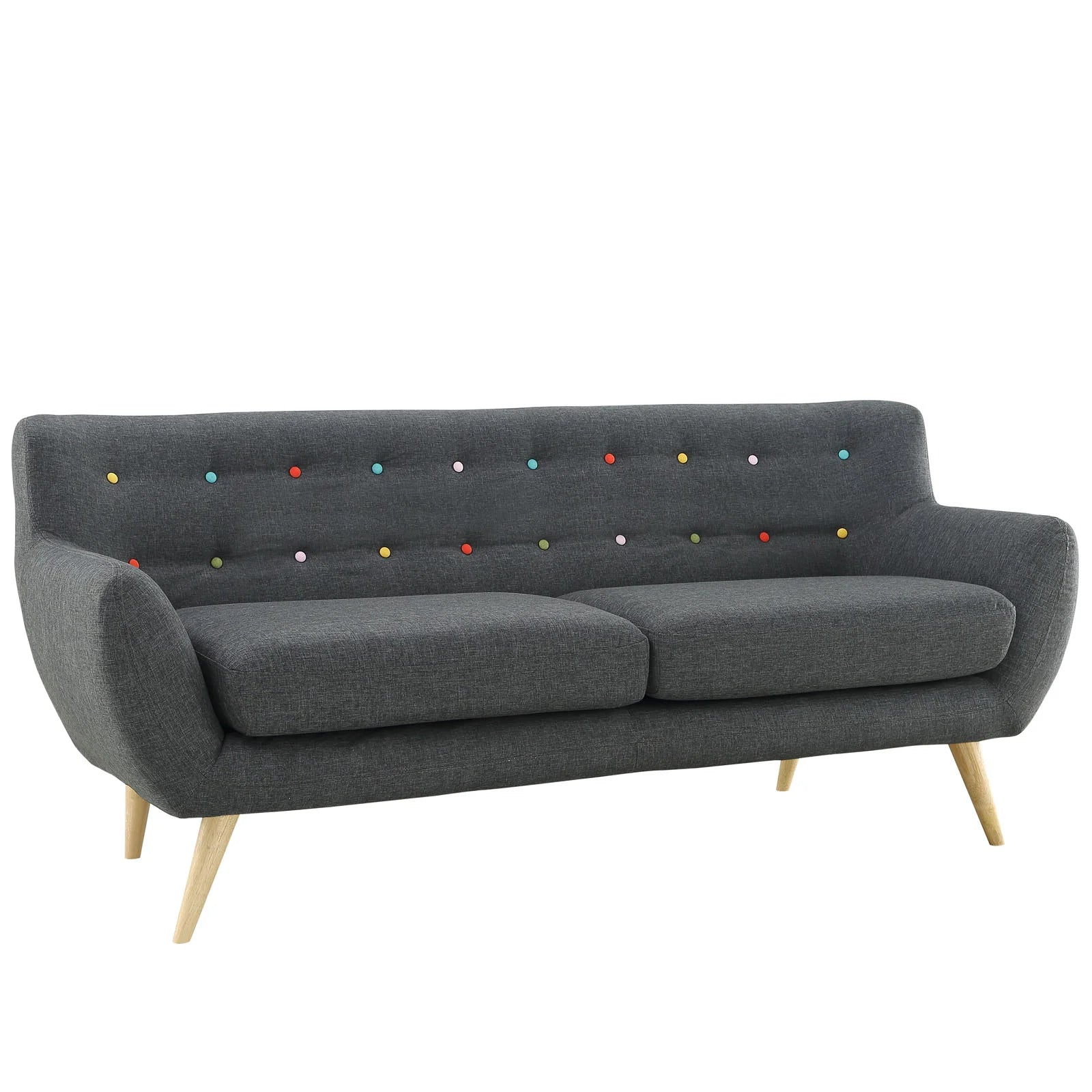 Chaise sans accoudoirs rembourrée en duvet Commix
