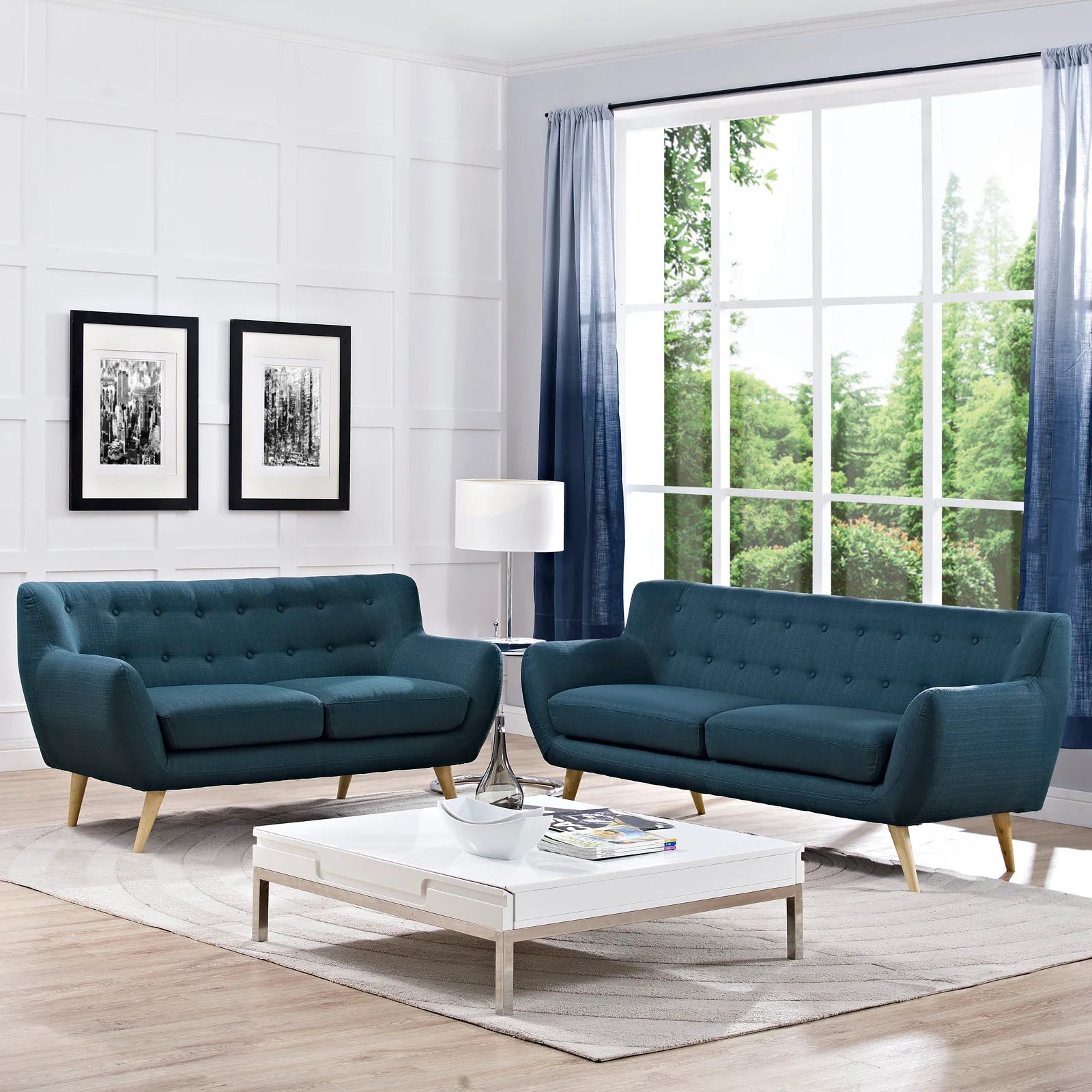 Chaise sans accoudoirs rembourrée en duvet Commix
