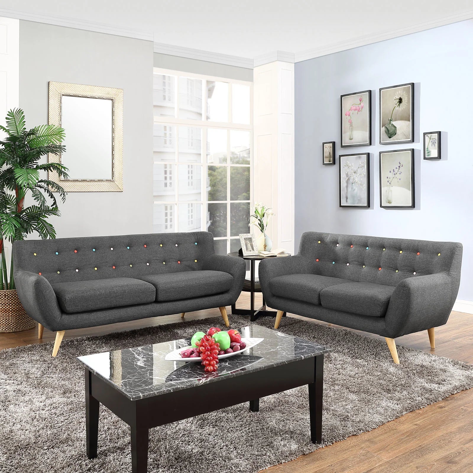 Chaise sans accoudoirs rembourrée en duvet Commix