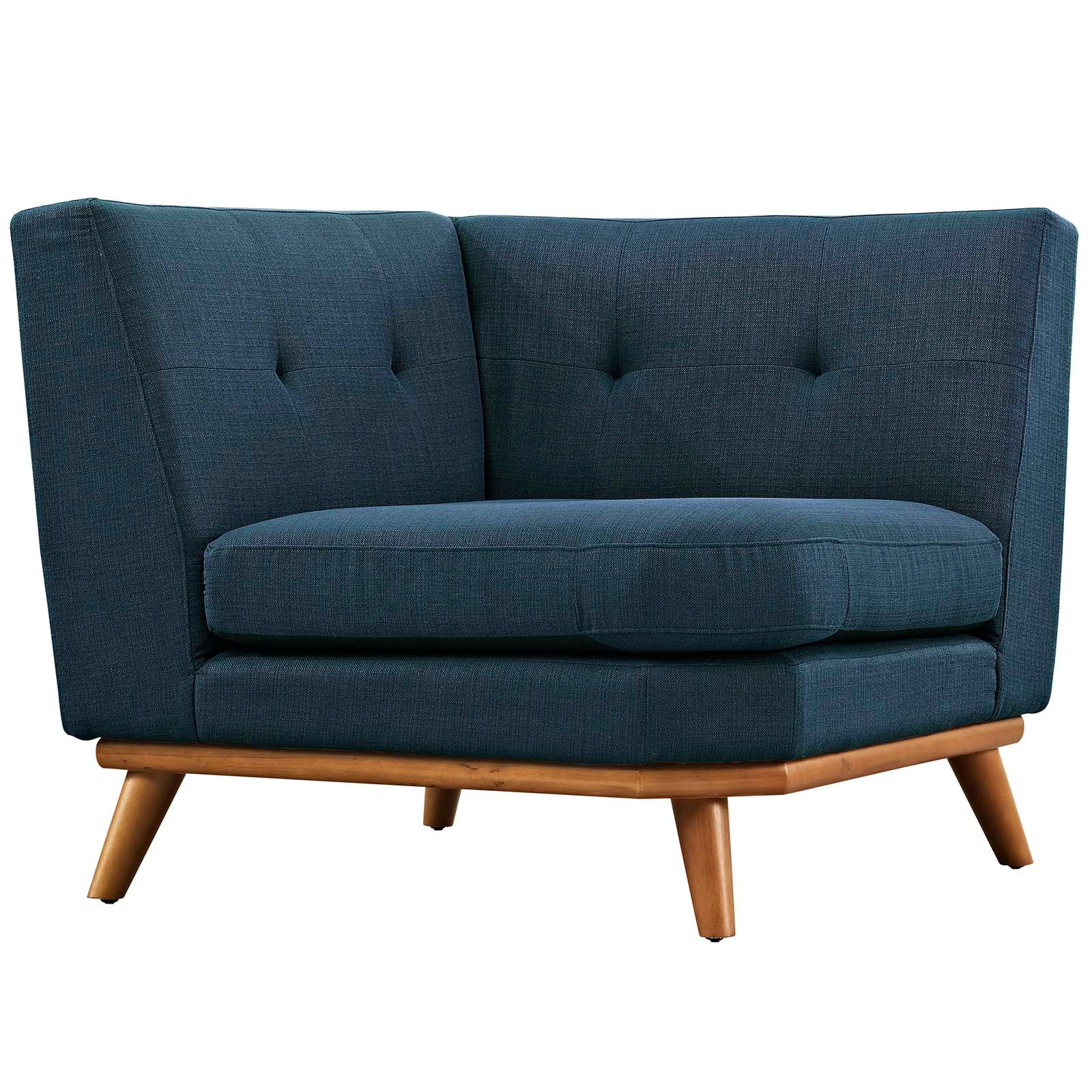 Engage Upholstered Fabric Corner Chair in Beige