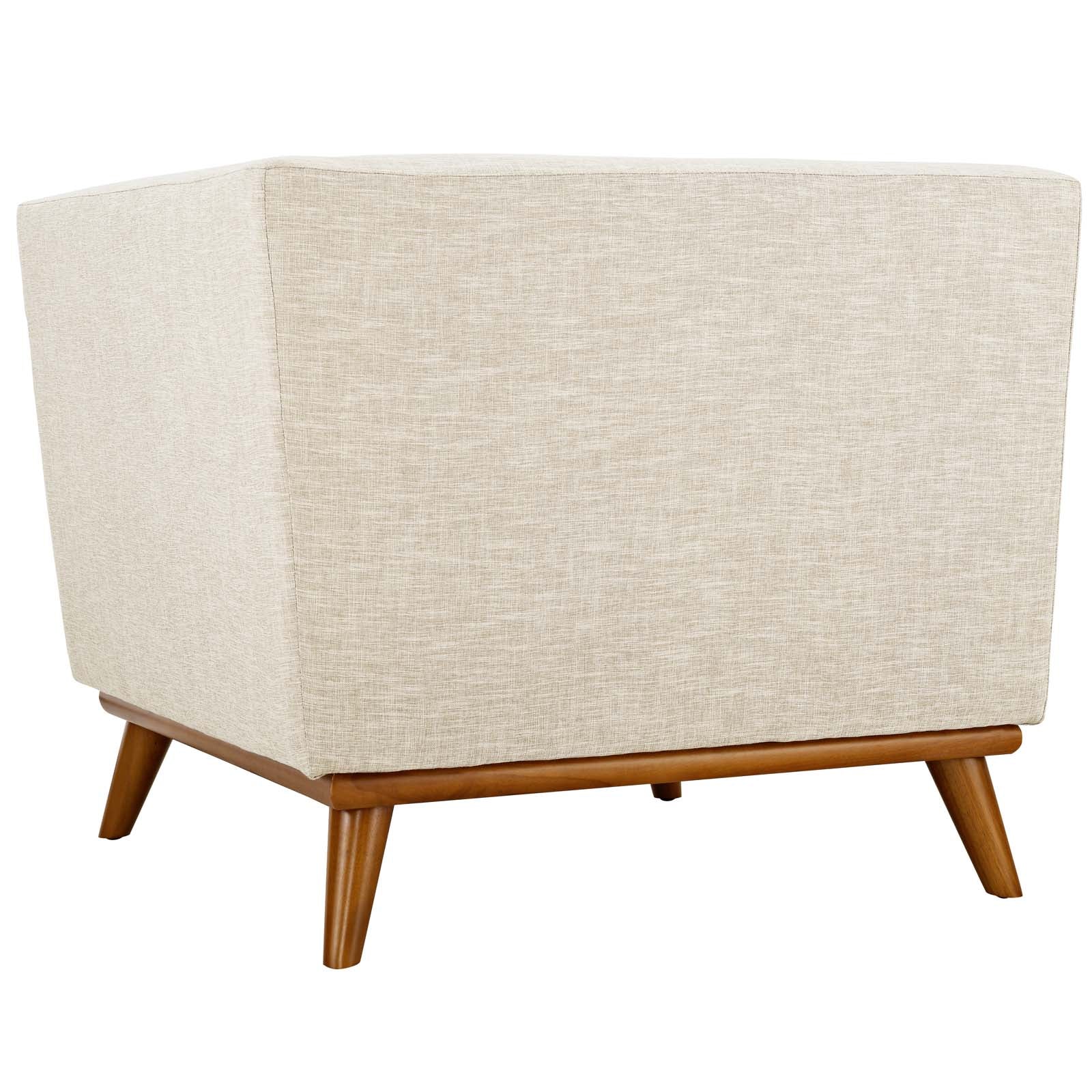 Engage Upholstered Fabric Corner Chair in Beige