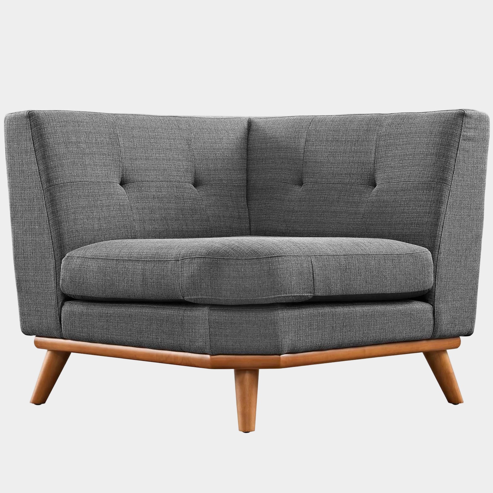 Engage Upholstered Fabric Corner Chair in Beige