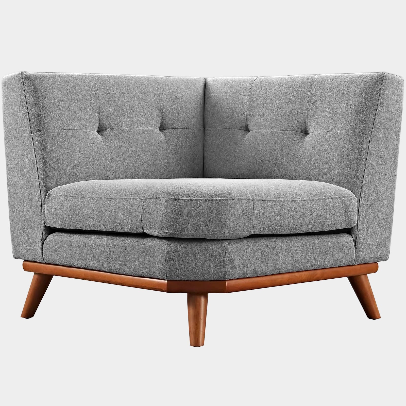 Engage Upholstered Fabric Corner Chair in Beige