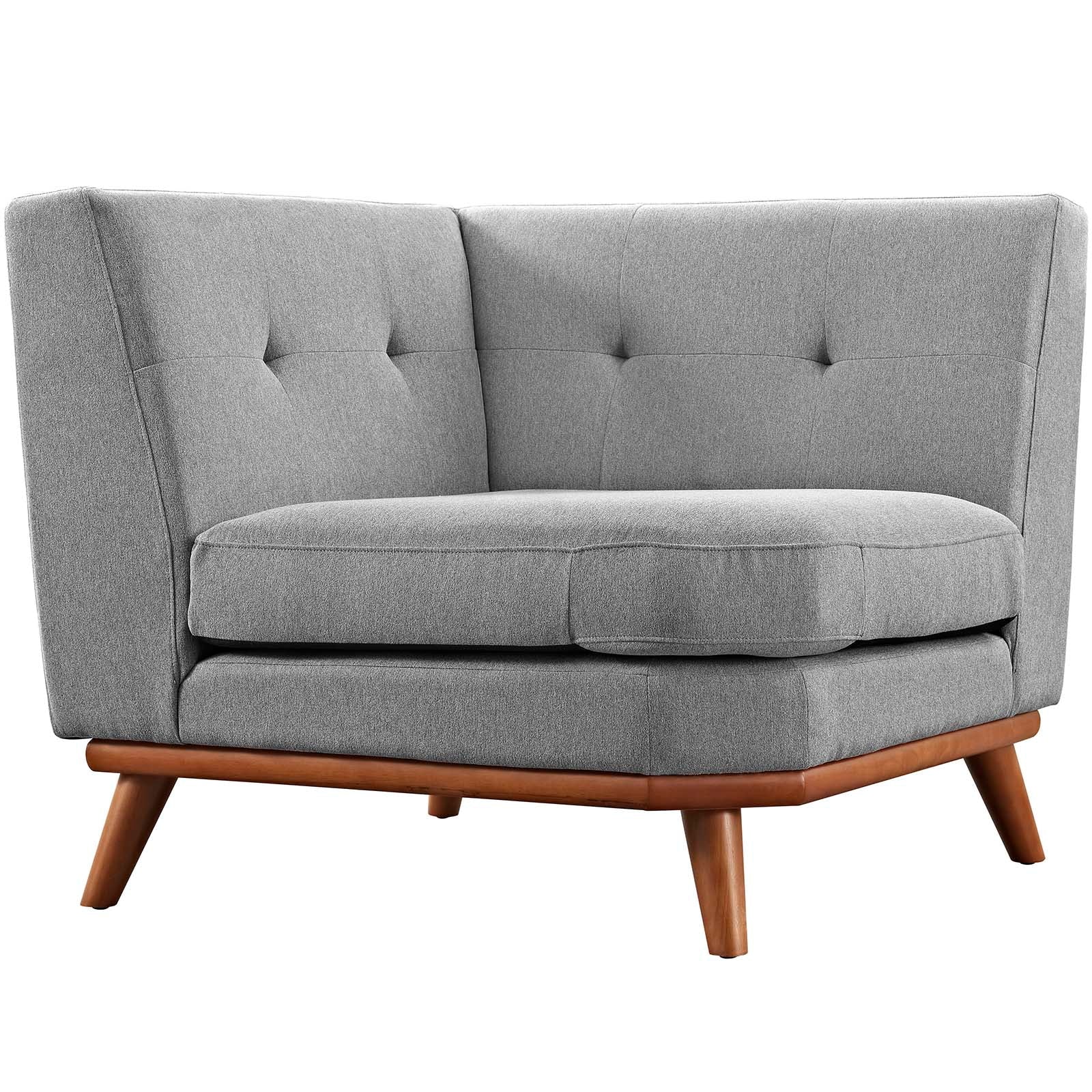 Engage Upholstered Fabric Corner Chair in Beige