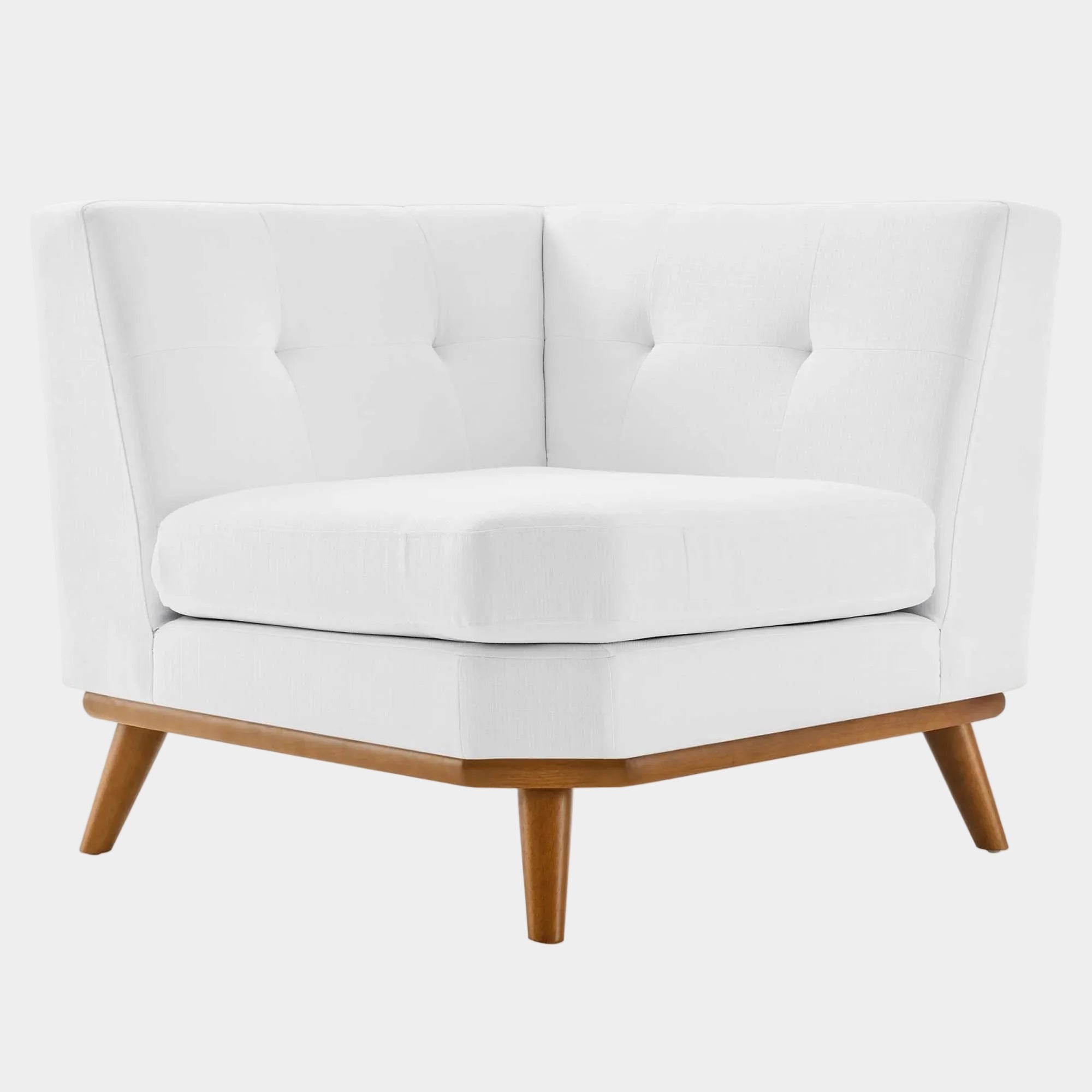 Engage Upholstered Fabric Corner Chair in Beige