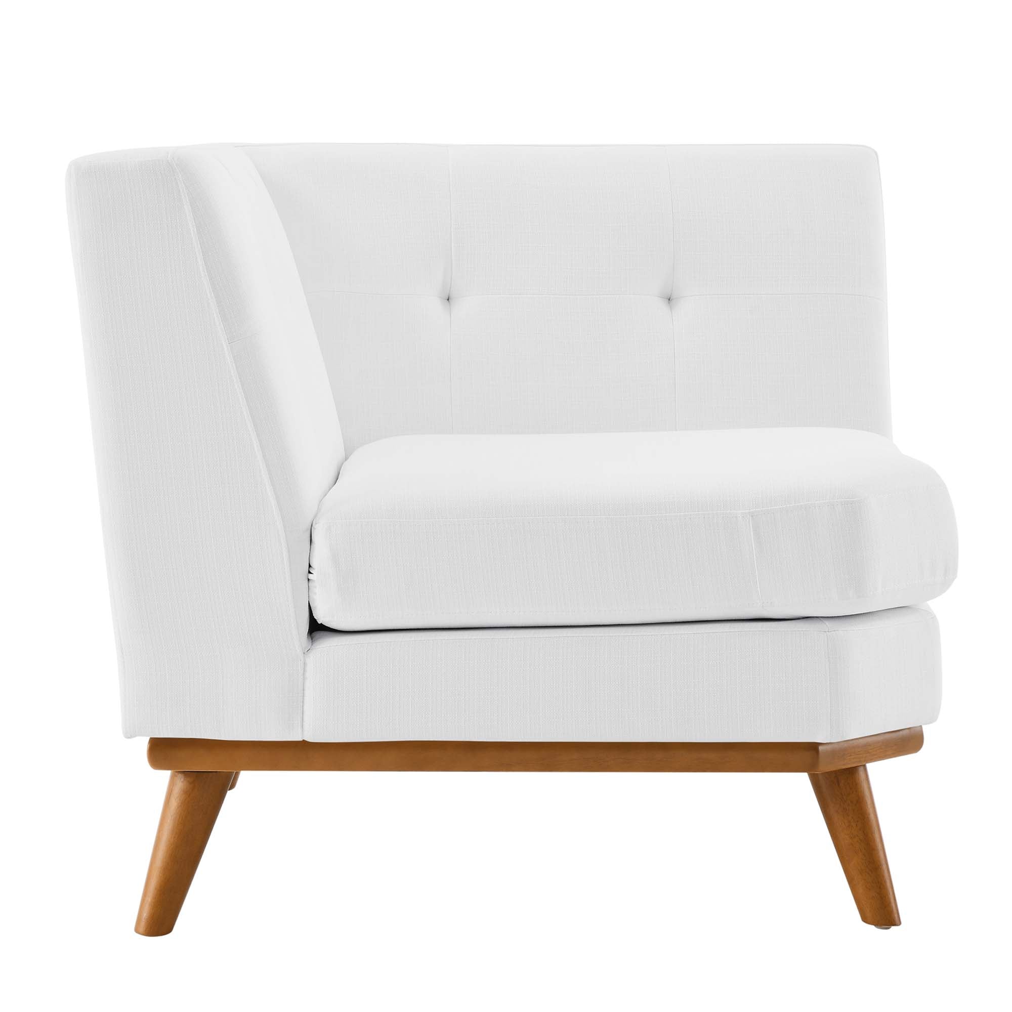 Engage Upholstered Fabric Corner Chair in Beige