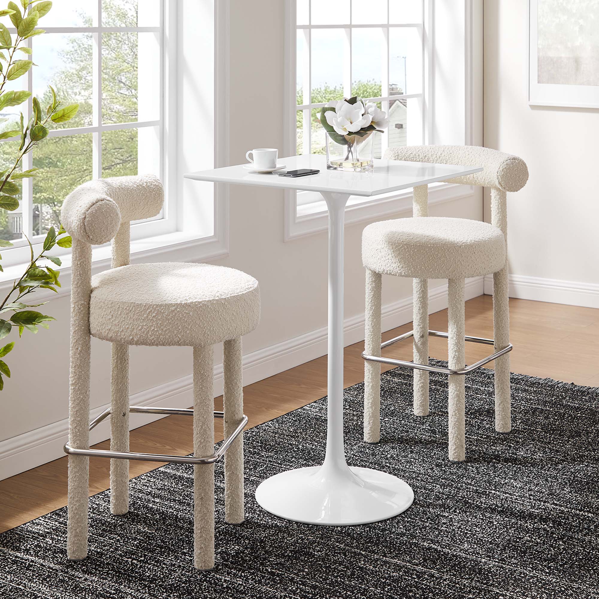 Lippa Square Wood Bar Table