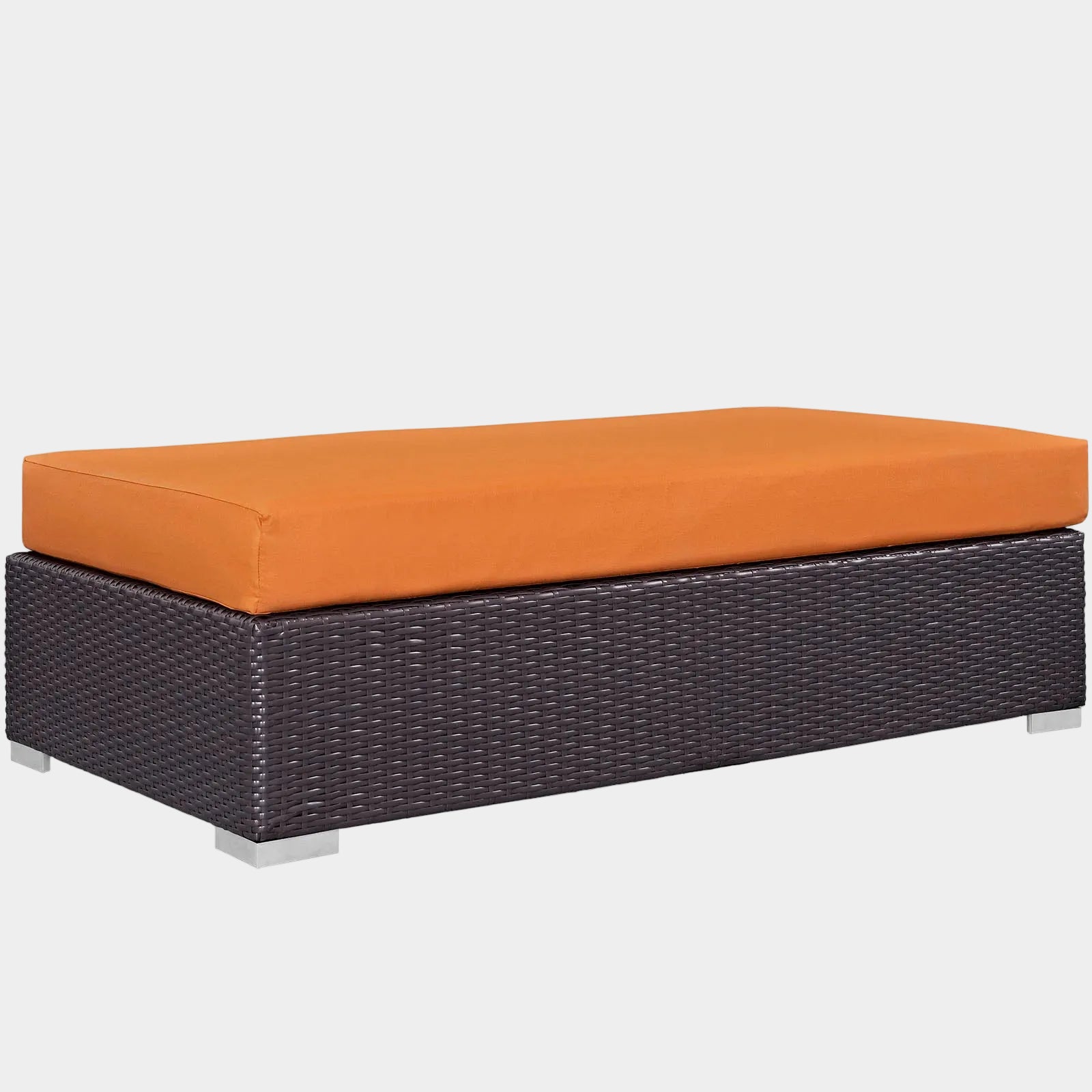 Convene Outdoor Patio Fabric Rectangle Ottoman