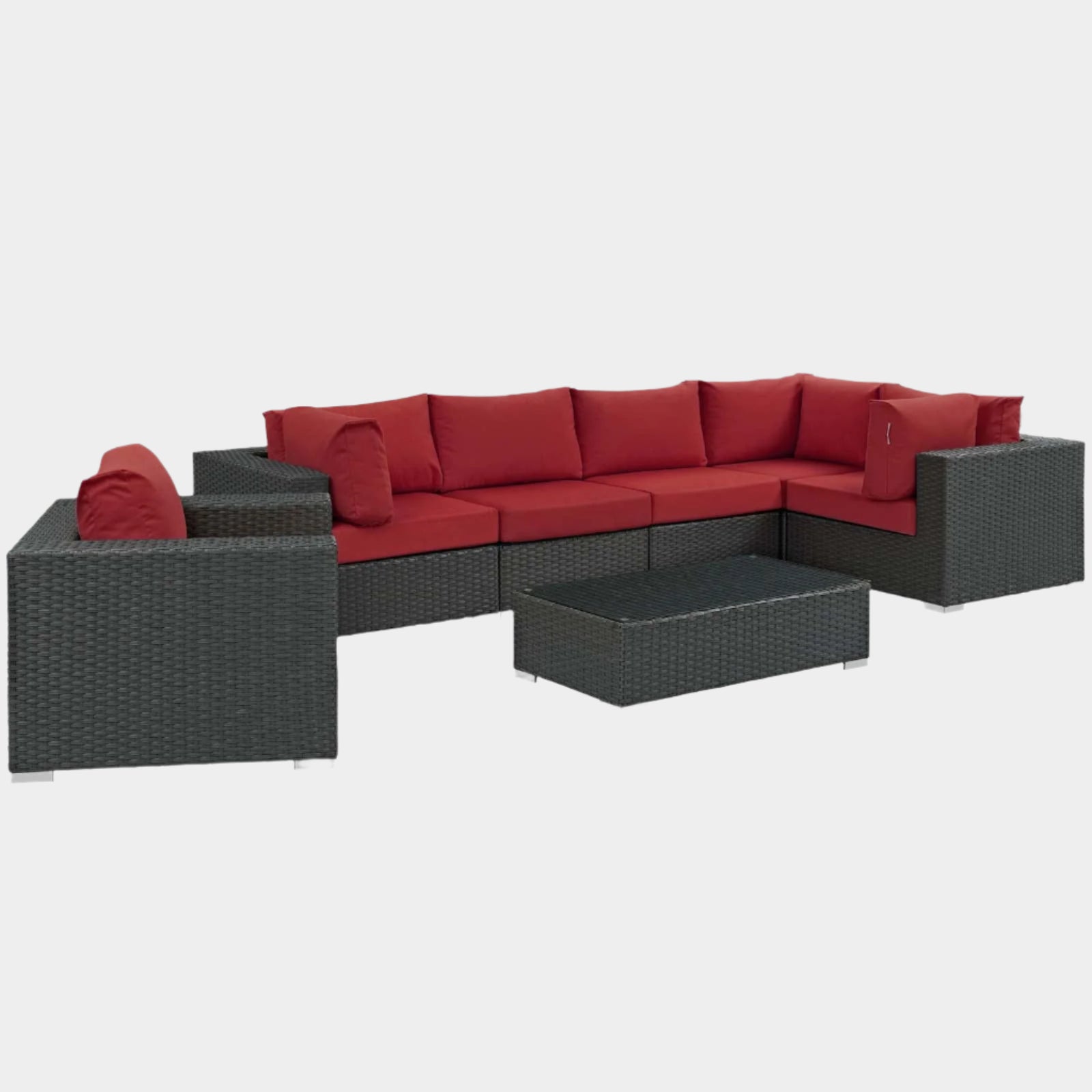 Sojourn 7 Piece Outdoor Patio Sunbrella® Sectional Set
