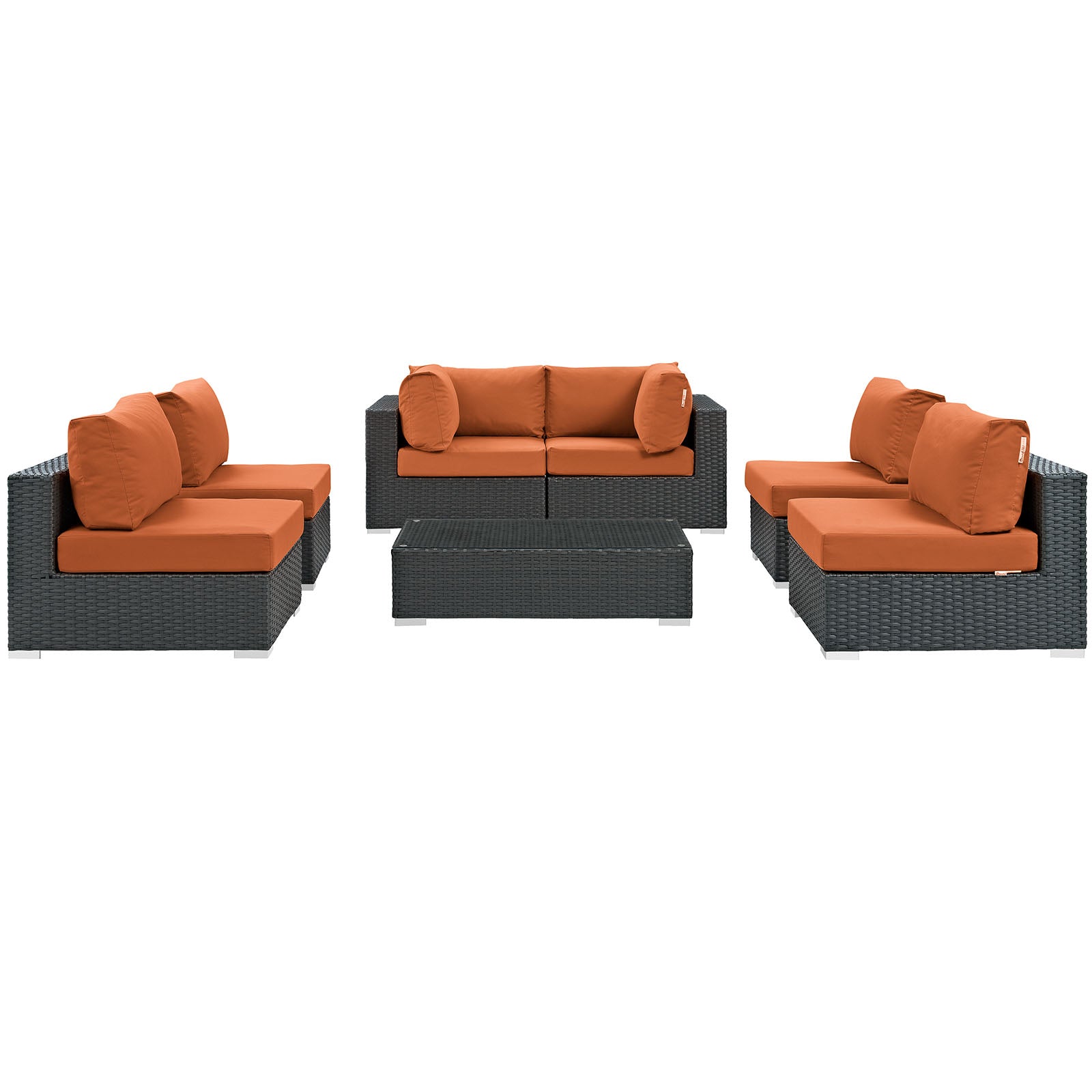 Sojourn 7 Piece Outdoor Patio Sunbrella® Sectional Set