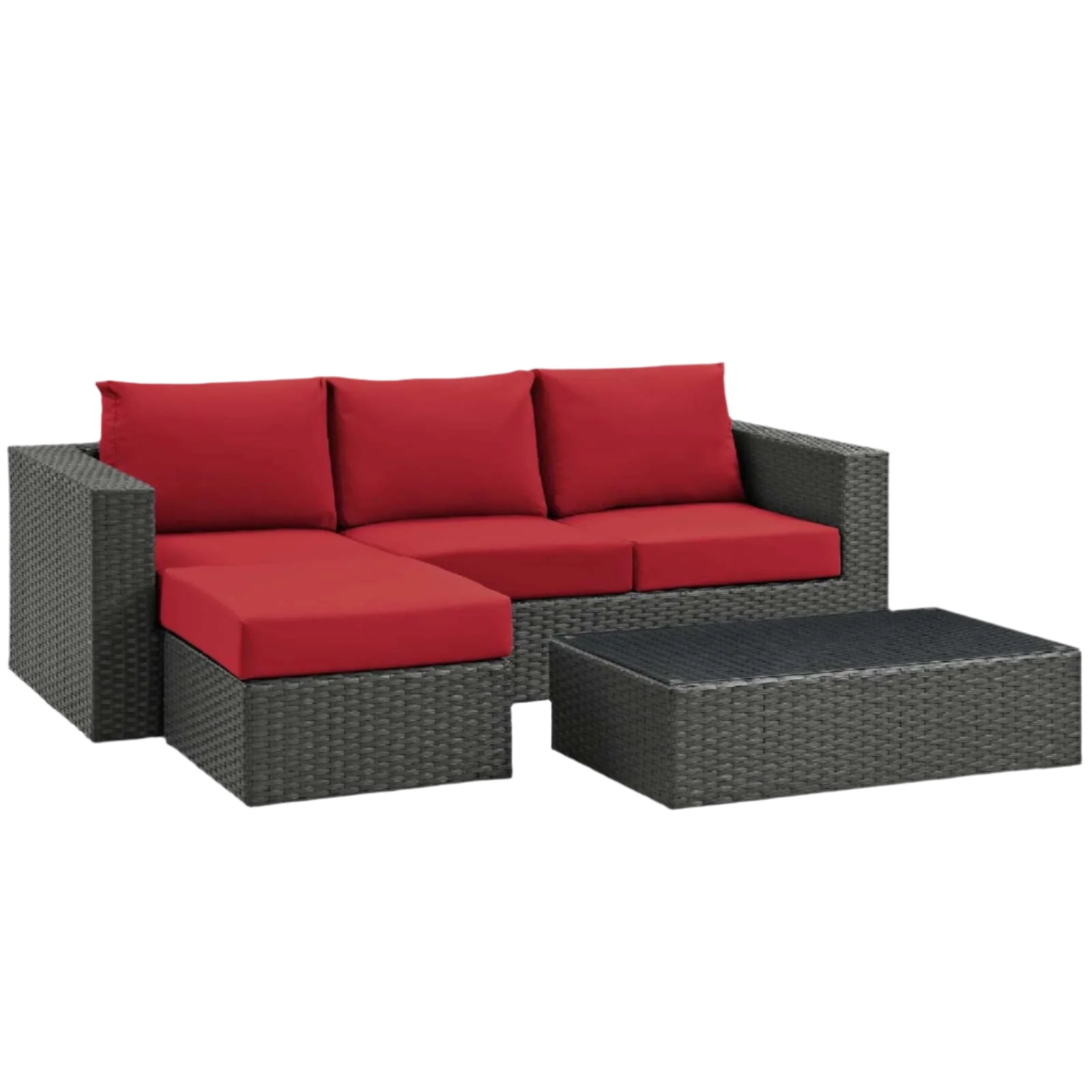 Sojourn 3 Piece Outdoor Patio Sunbrella® Sectional Set