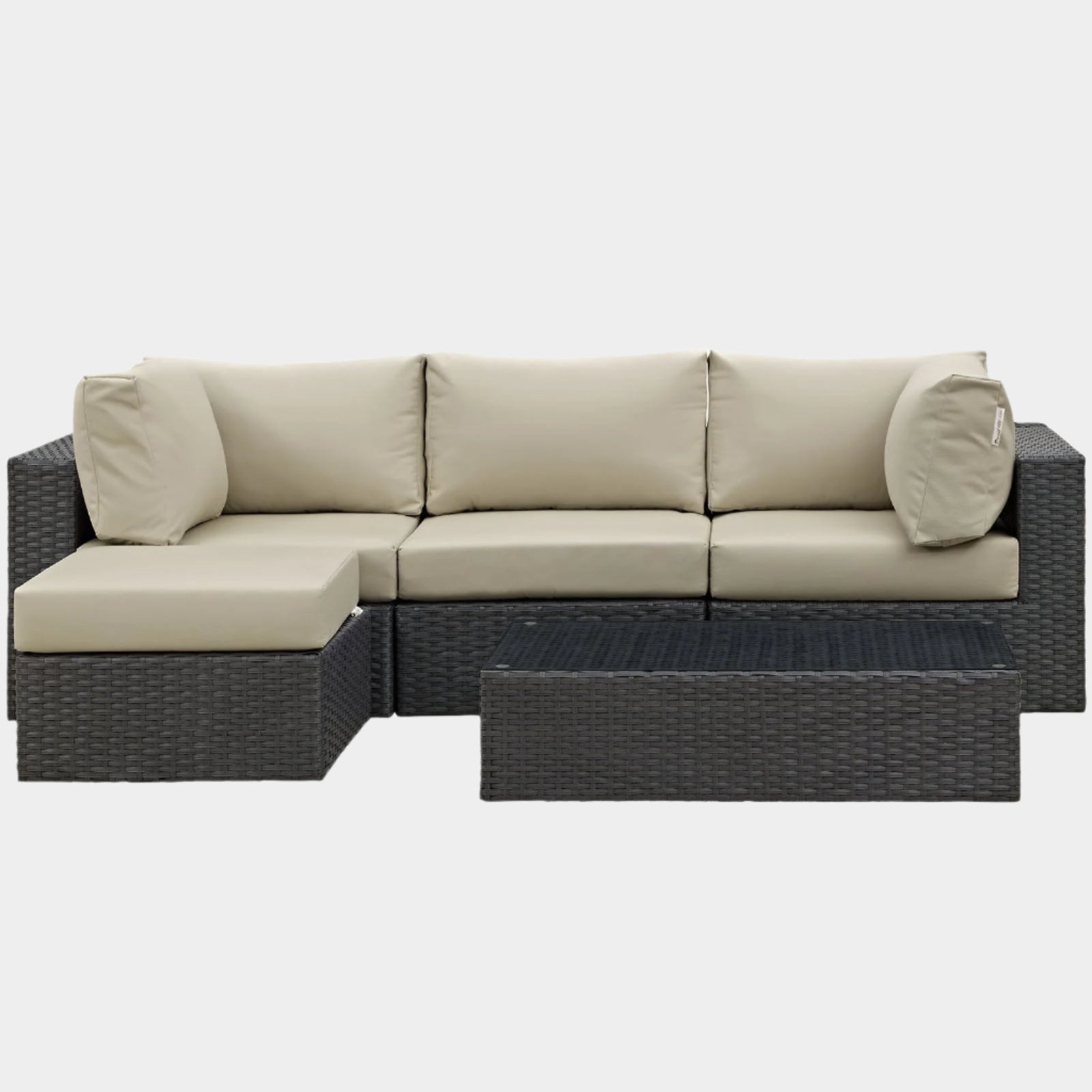 Sojourn 5 Piece Outdoor Patio Sunbrella® Sectional Set