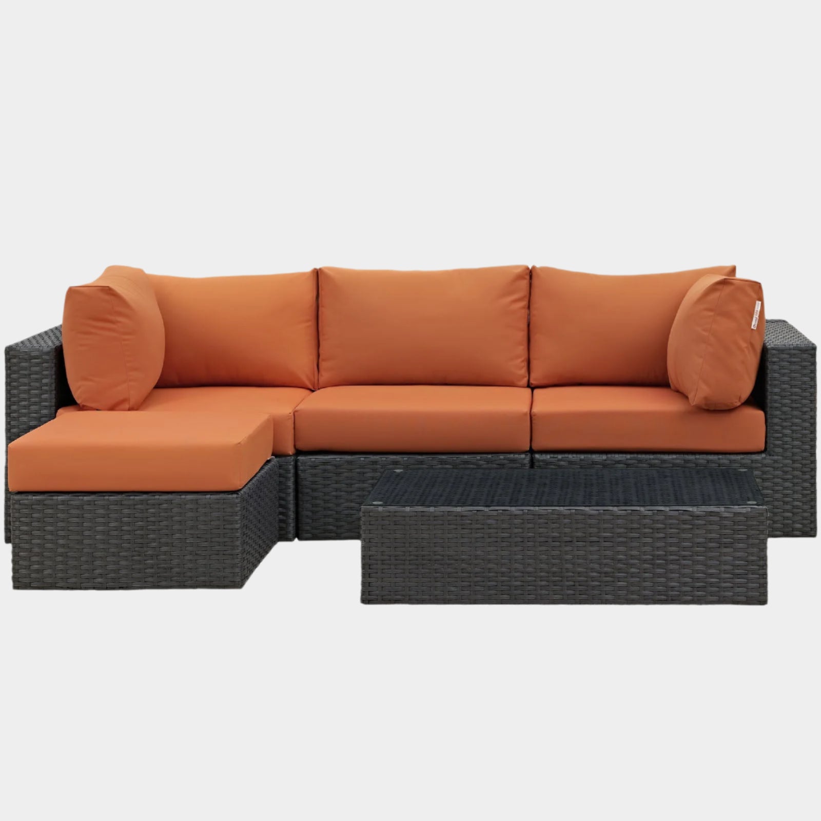 Sojourn 5 Piece Outdoor Patio Sunbrella® Sectional Set