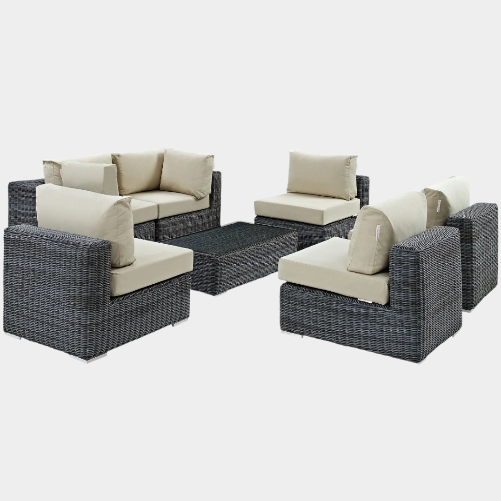 Summon 7 Piece Outdoor Patio Sunbrella® Sectional Set