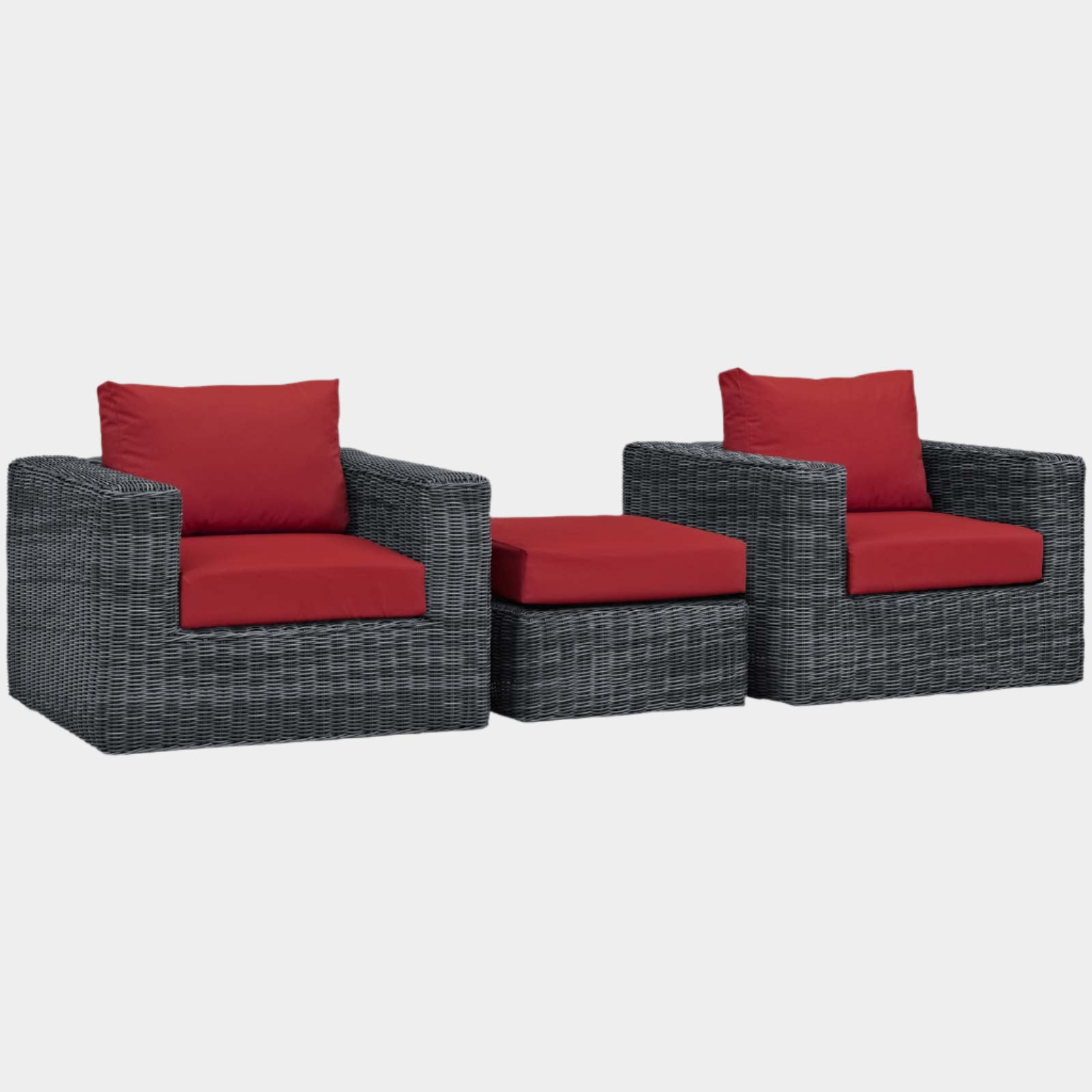 Summon 3 Piece Outdoor Patio Sunbrella® Sectional Set