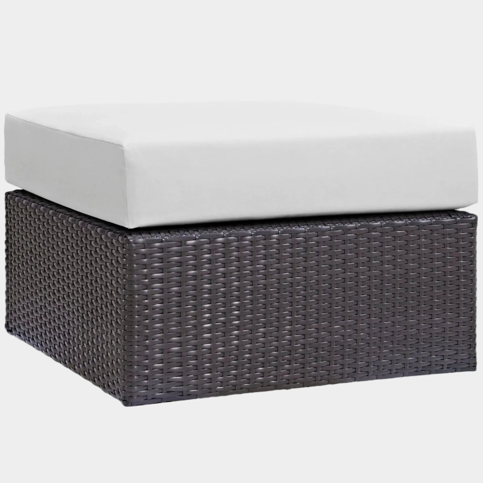 Convene Outdoor Patio Fabric Square Ottoman