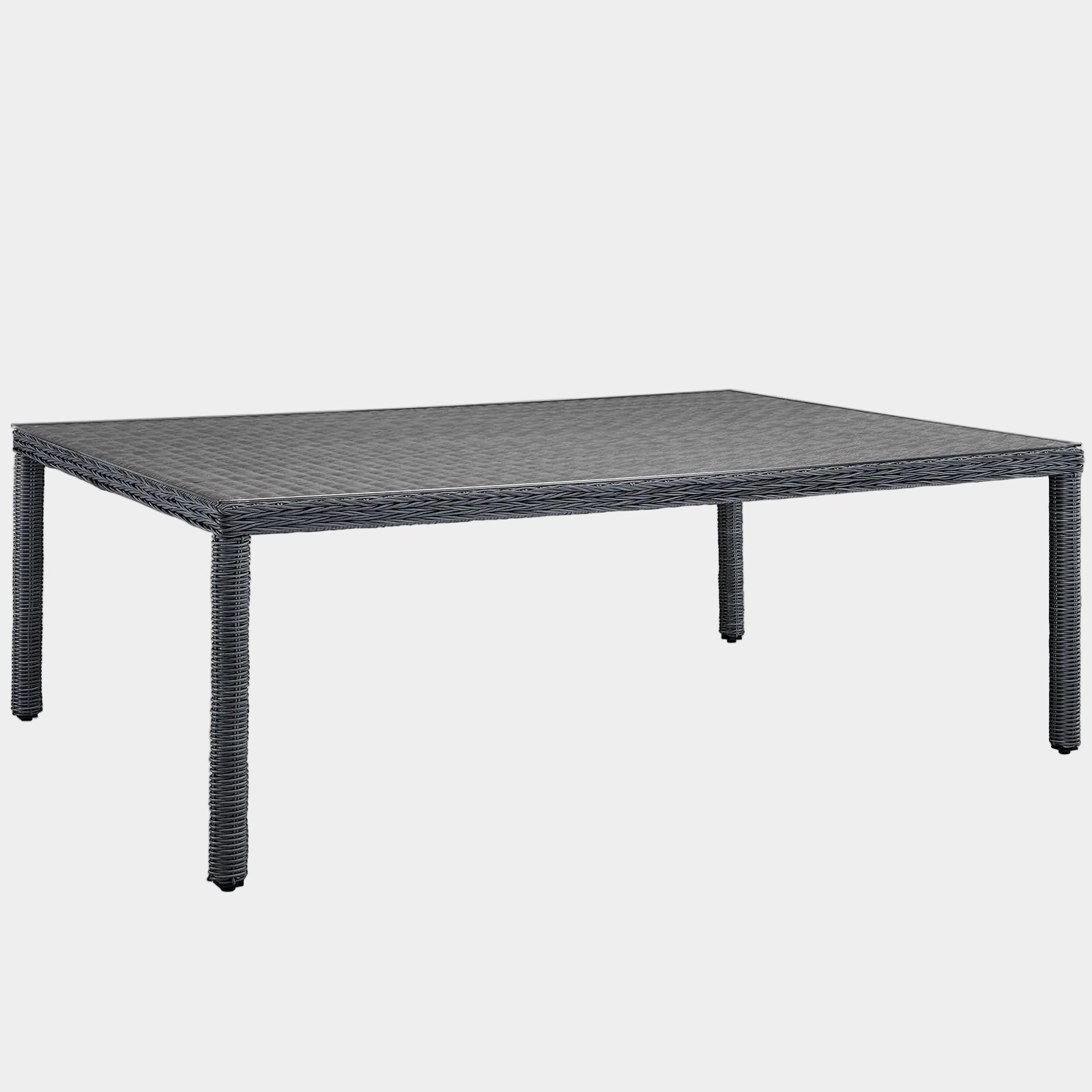 Summon 90" Outdoor Patio Dining Table in Gray
