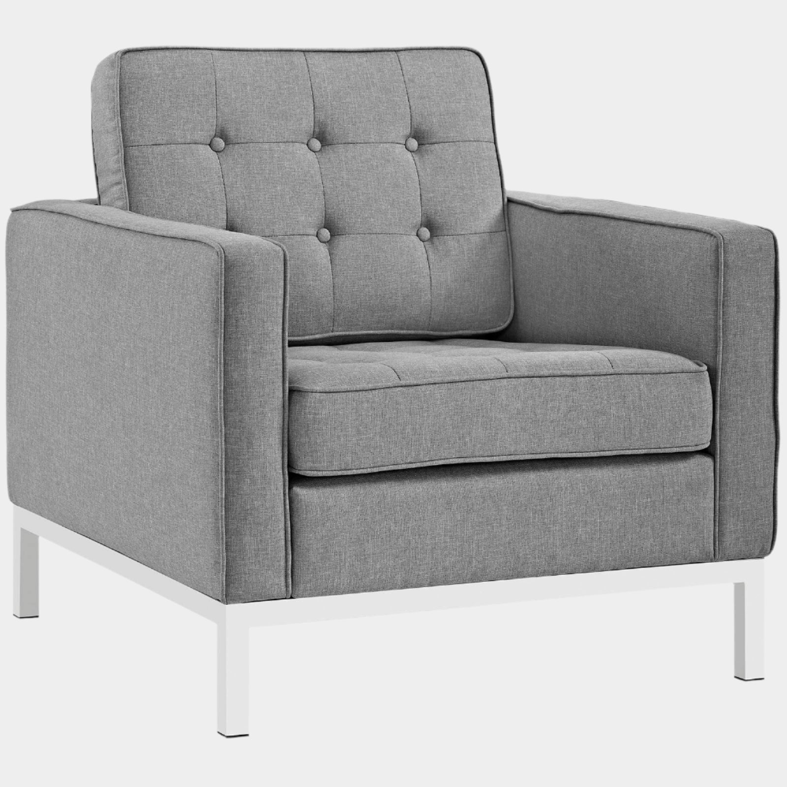 Fauteuil en tissu rembourré Loft