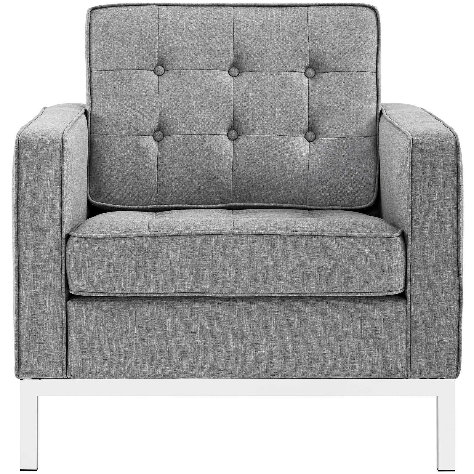 Fauteuil en tissu rembourré Loft