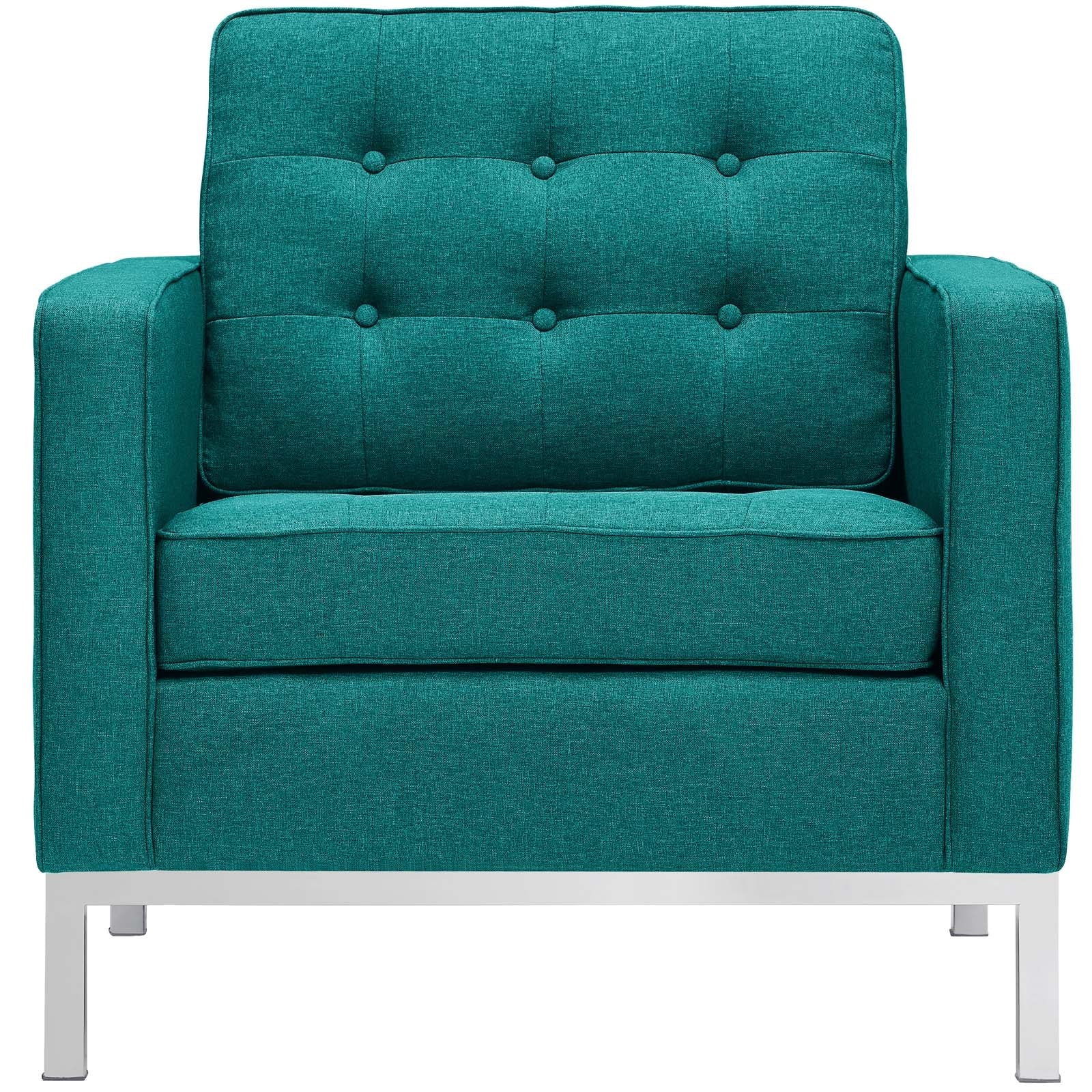 Fauteuil en tissu rembourré Loft