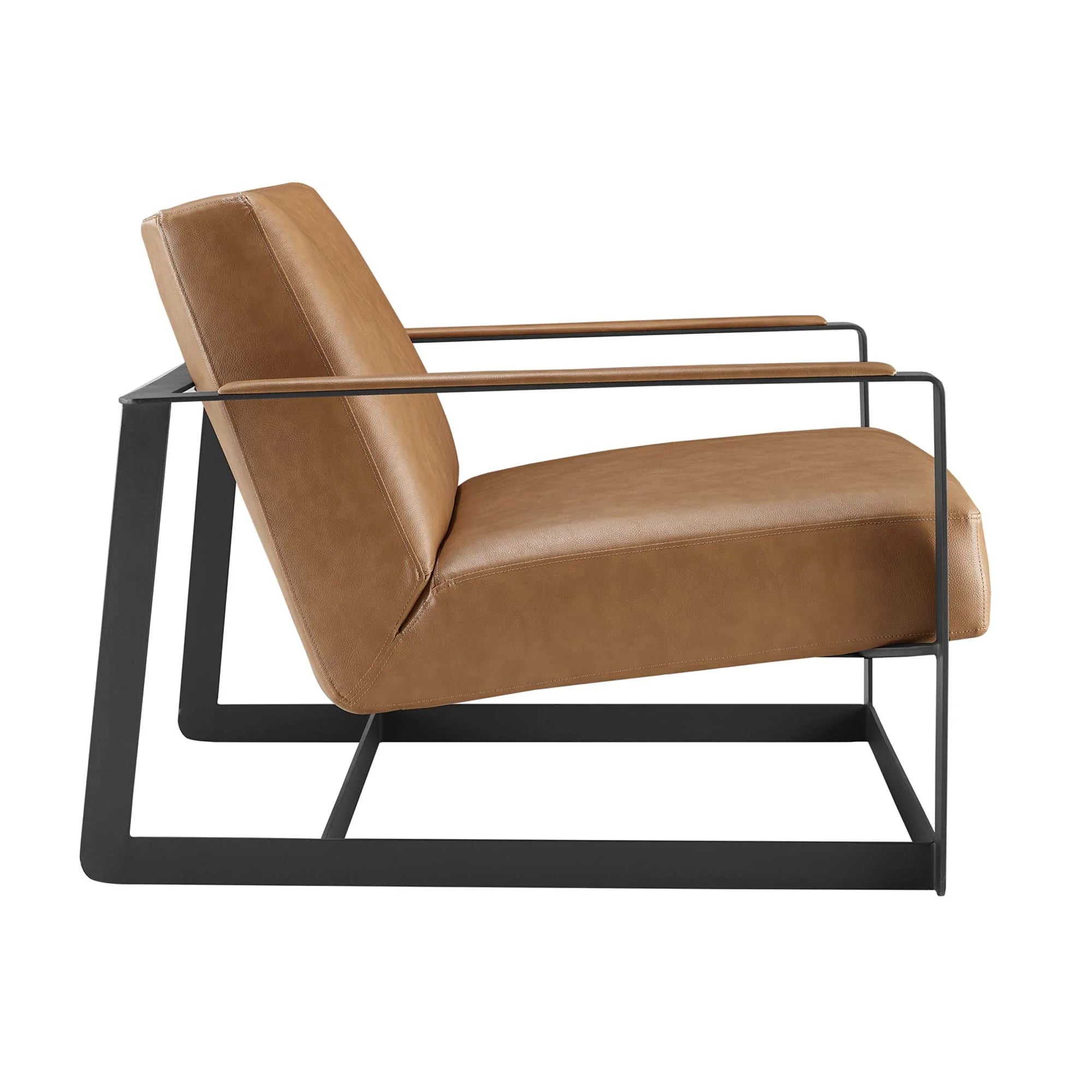 Fauteuil d'appoint en cuir végétalien Seg