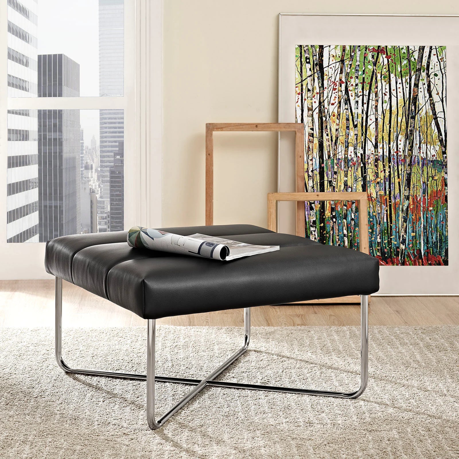 Chaise sans accoudoirs rembourrée en duvet Commix