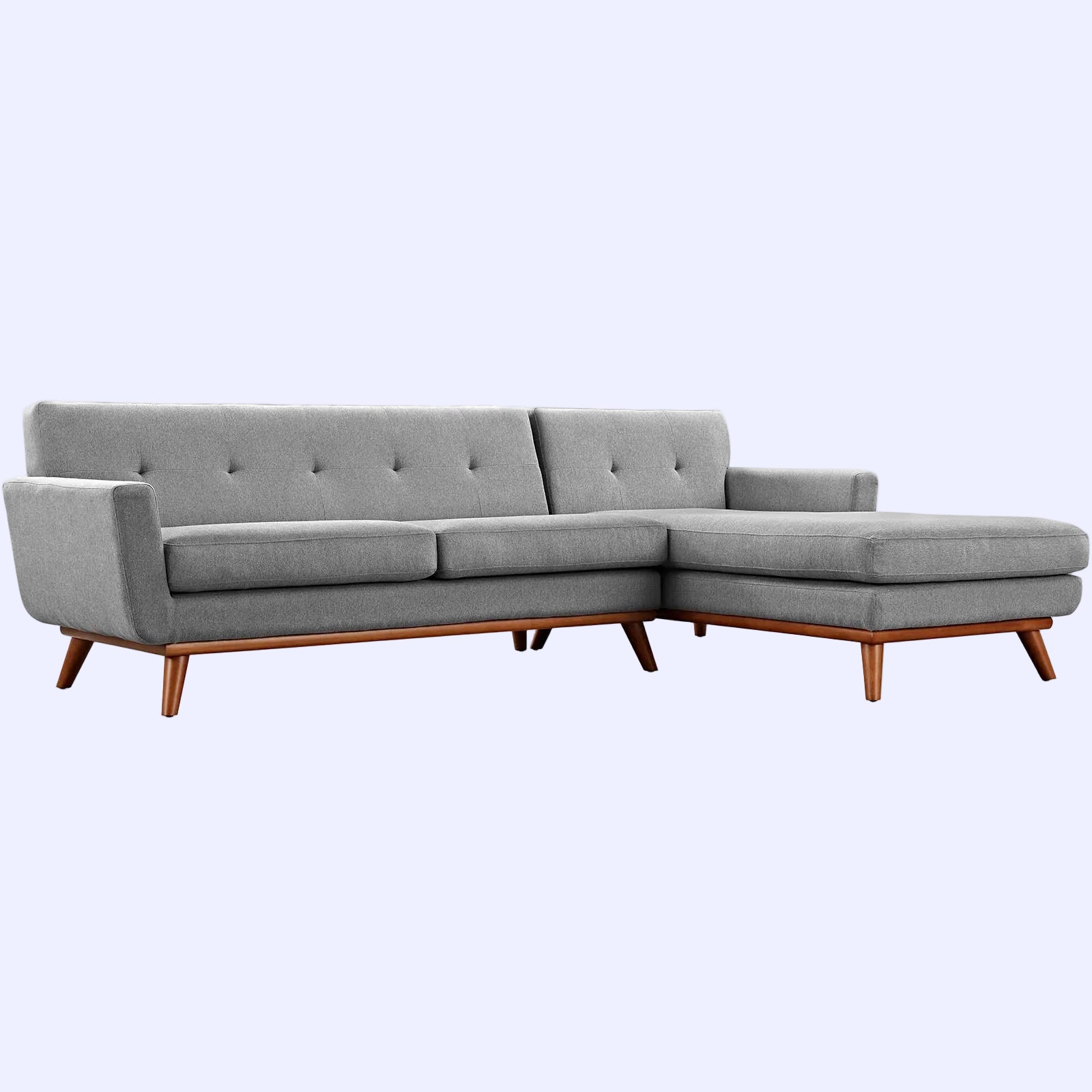 Engage Right-Facing Upholstered Fabric Sectional Sofa