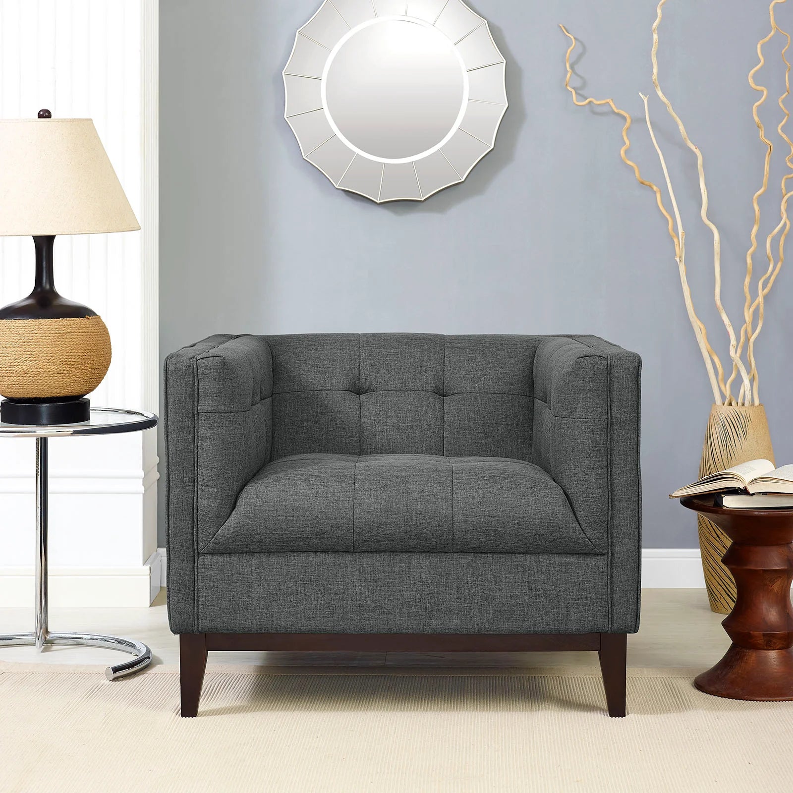 Serve Upholstered Fabric Armchair