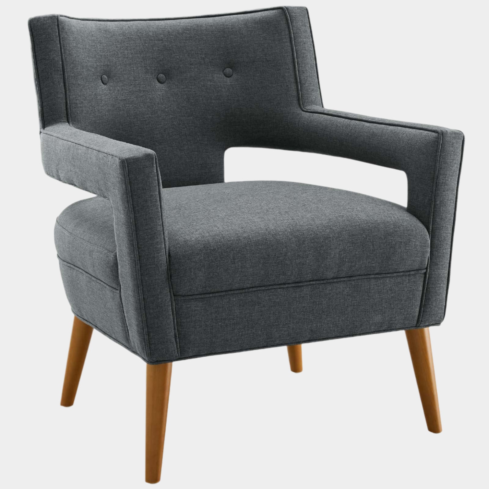 Sheer Upholstered Fabric Armchair