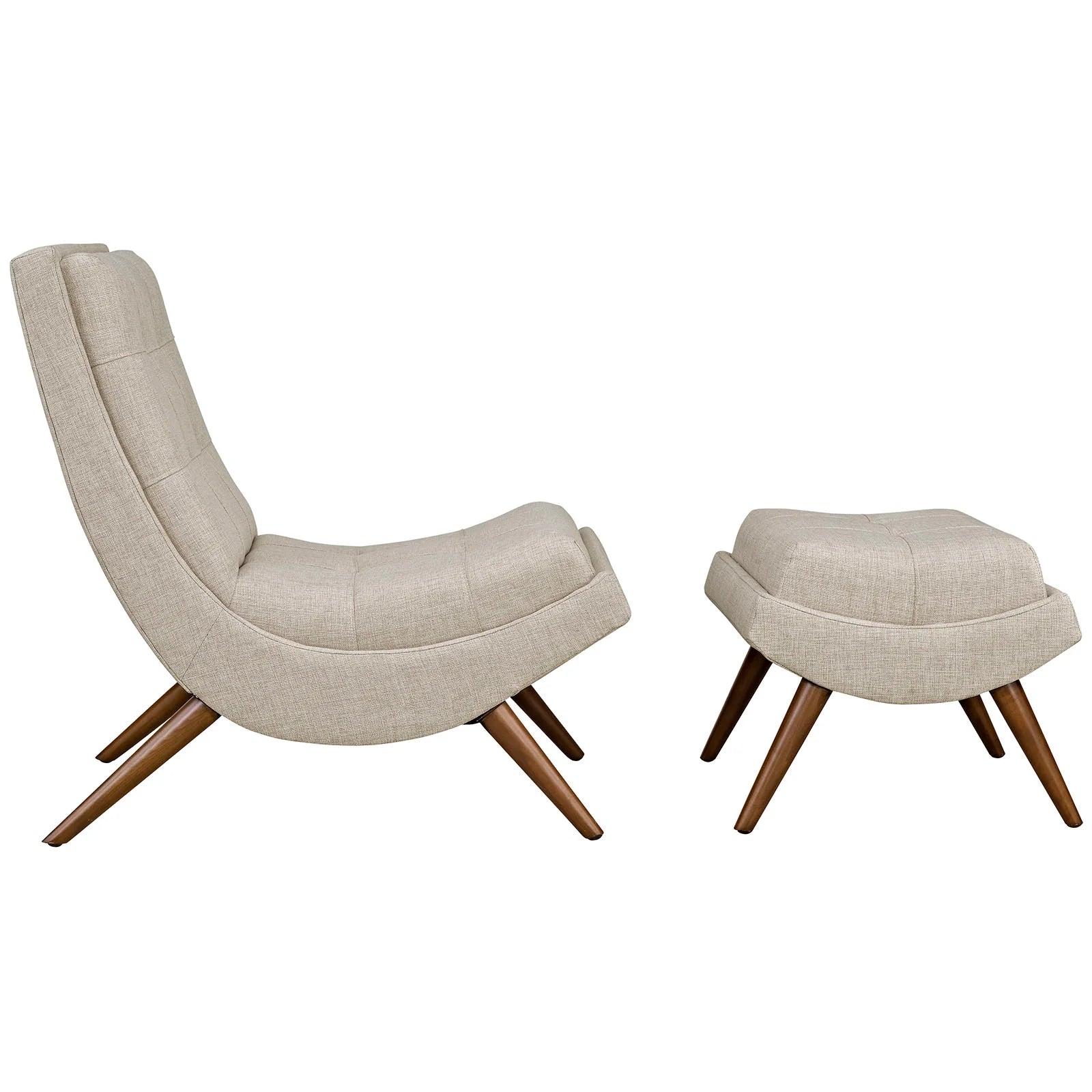 Chaise pivotante en tissu velours et bois Astral Performance